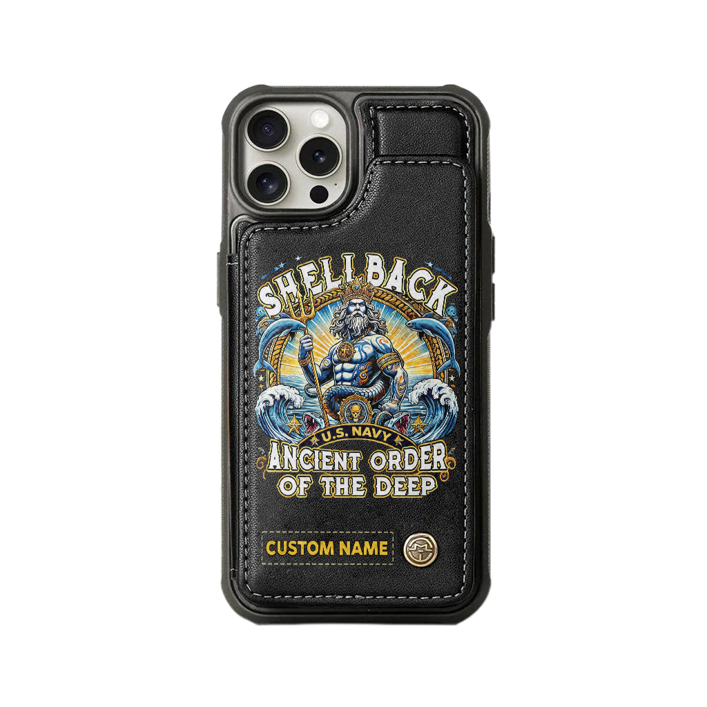 Personalizable Shellback Ancient Order Of The Deep Wallet Phone Case