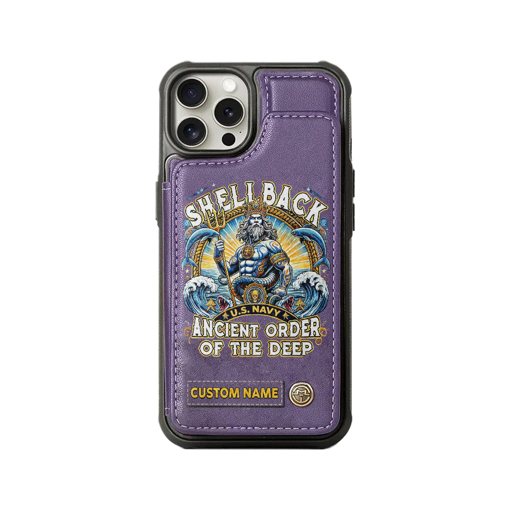 Personalizable Shellback Ancient Order Of The Deep Wallet Phone Case