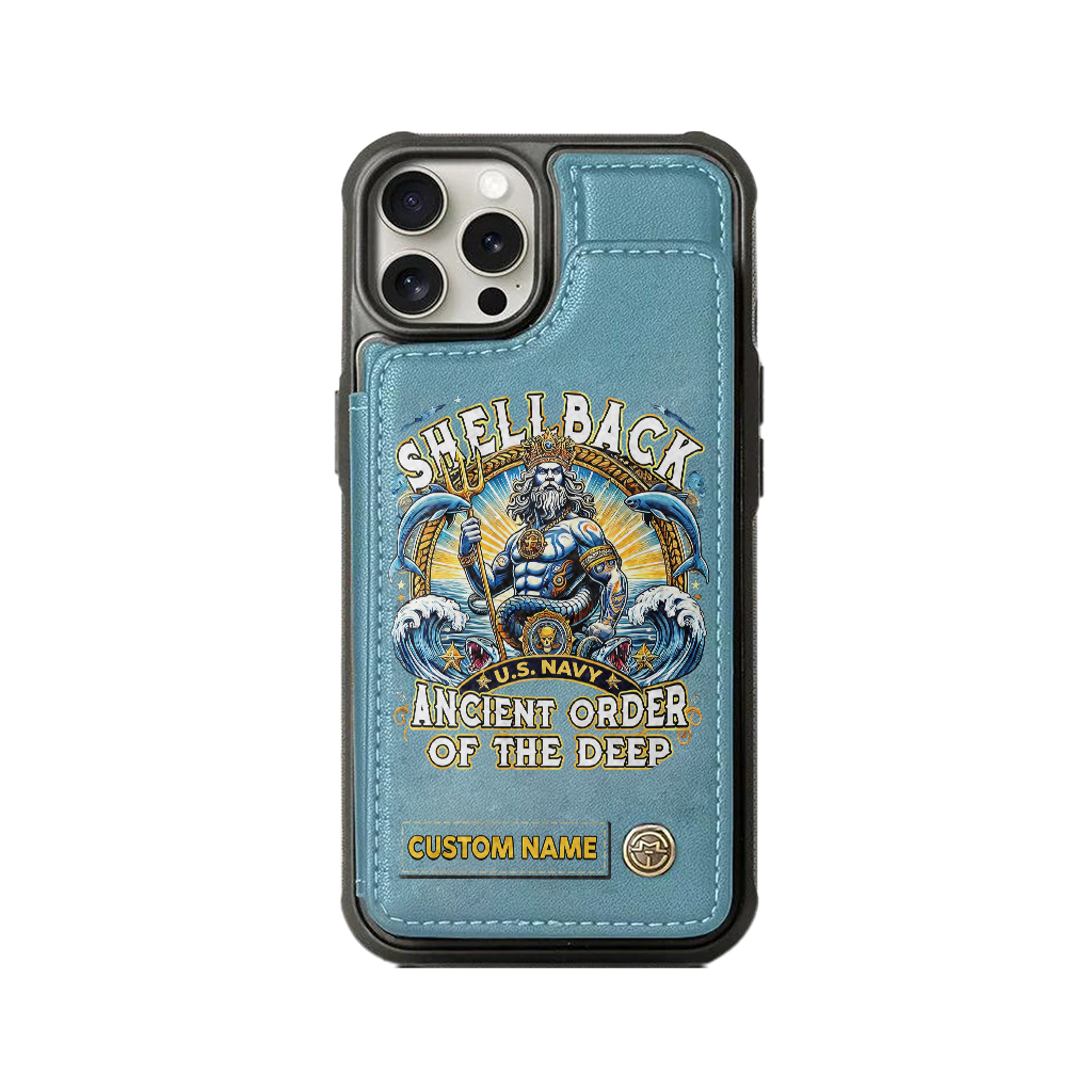 Personalizable Shellback Ancient Order Of The Deep Wallet Phone Case