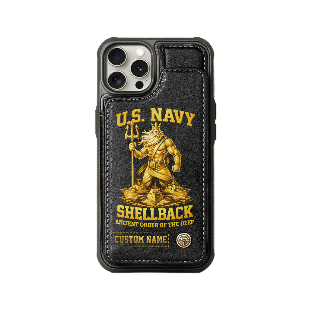 Personalizable Shellback Ancient Order Of The Deep Wallet Phone Case