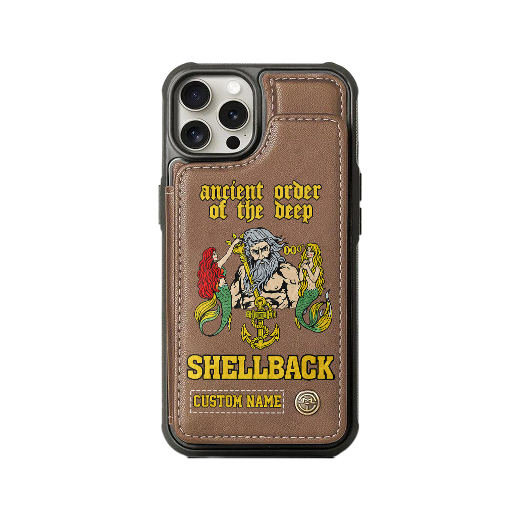 Personalizable Shellback Ancient Order Of The Deep Wallet Phone Case