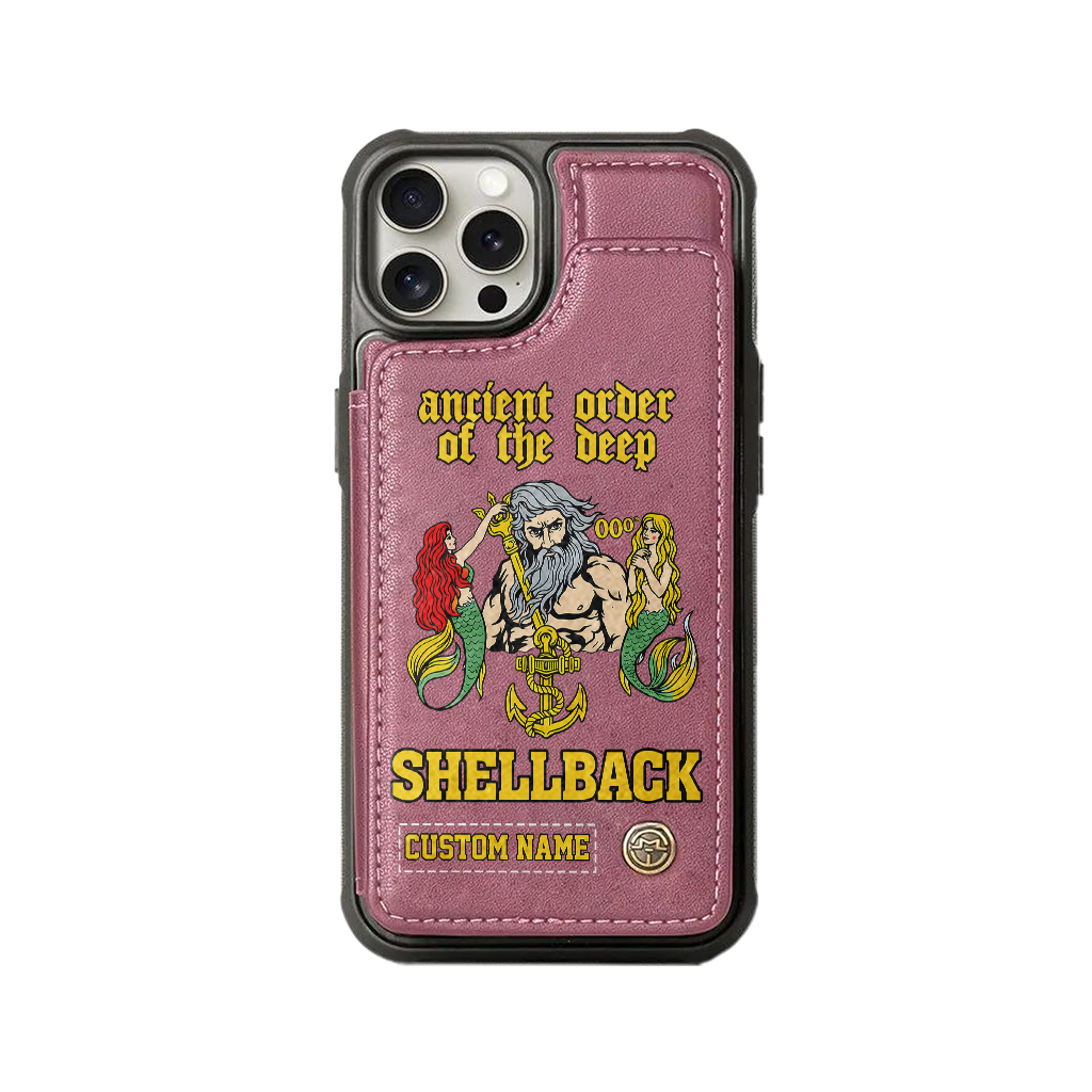 Personalizable Shellback Ancient Order Of The Deep Wallet Phone Case