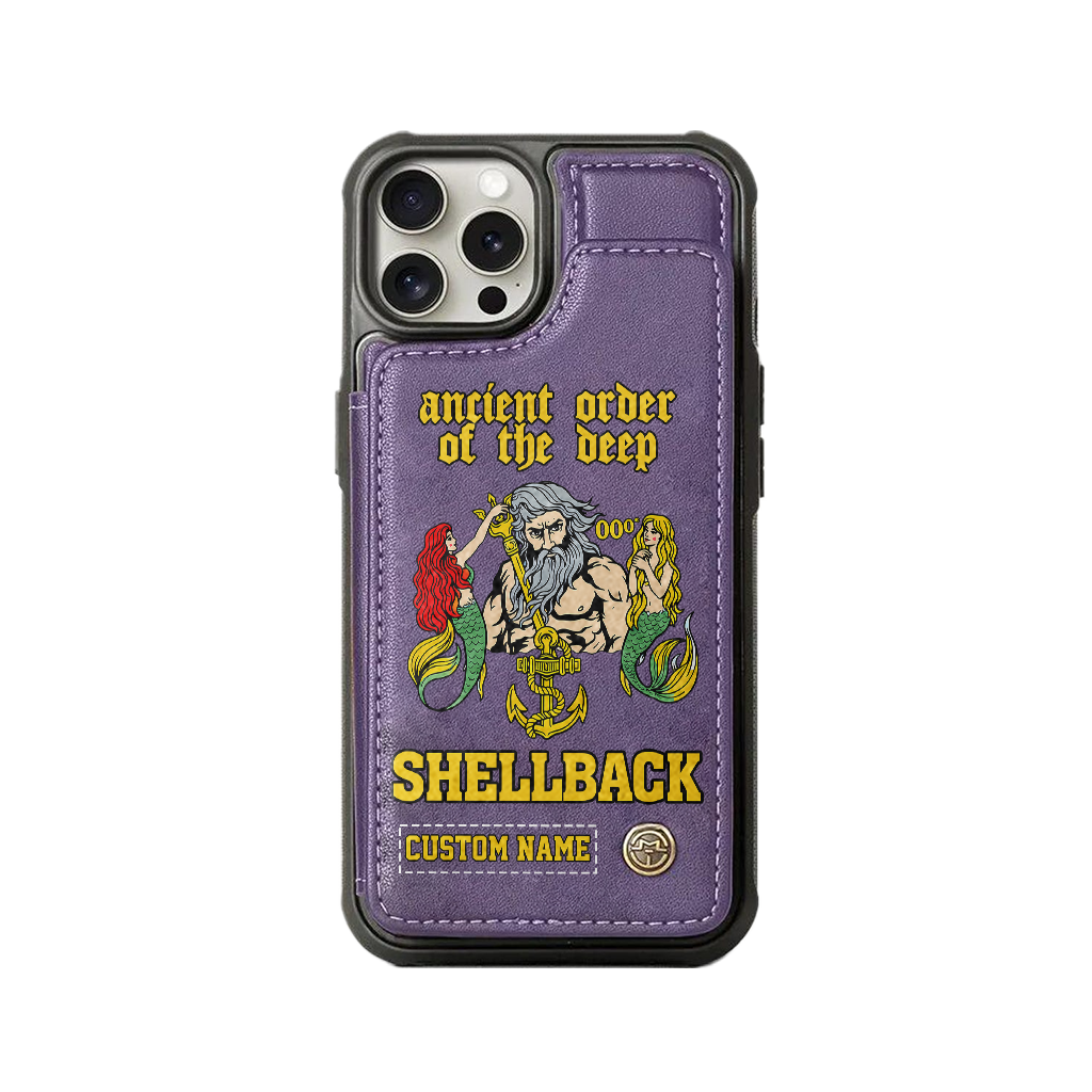 Personalizable Shellback Ancient Order Of The Deep Wallet Phone Case