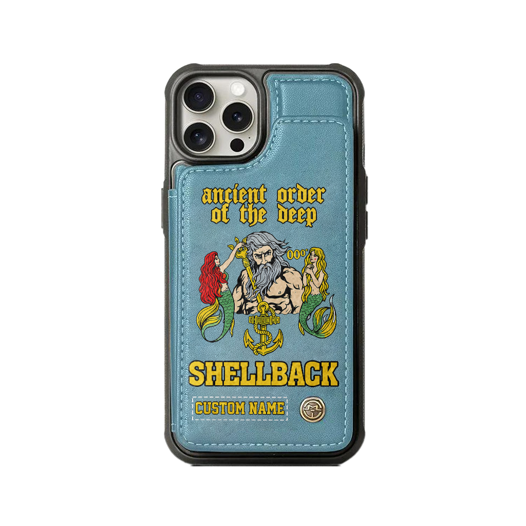 Personalizable Shellback Ancient Order Of The Deep Wallet Phone Case