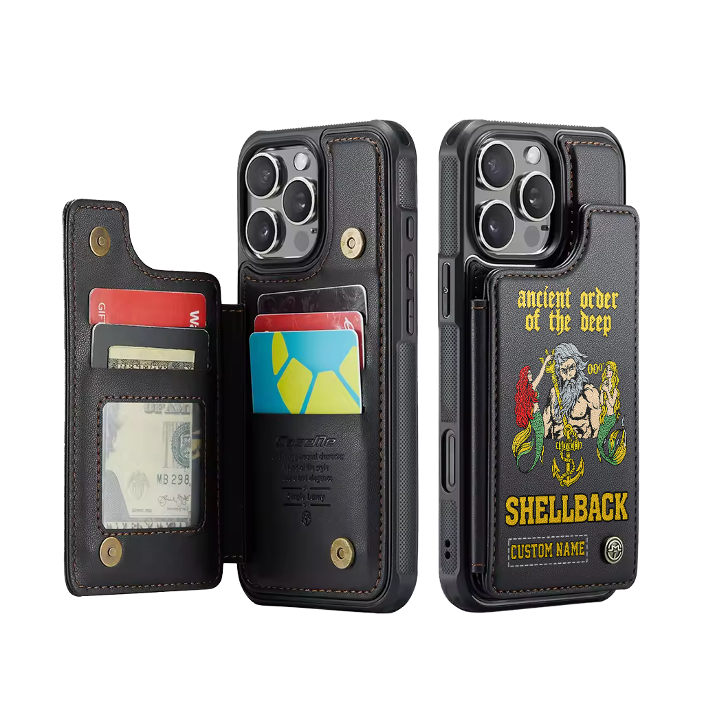 Personalizable Shellback Ancient Order Of The Deep Wallet Phone Case