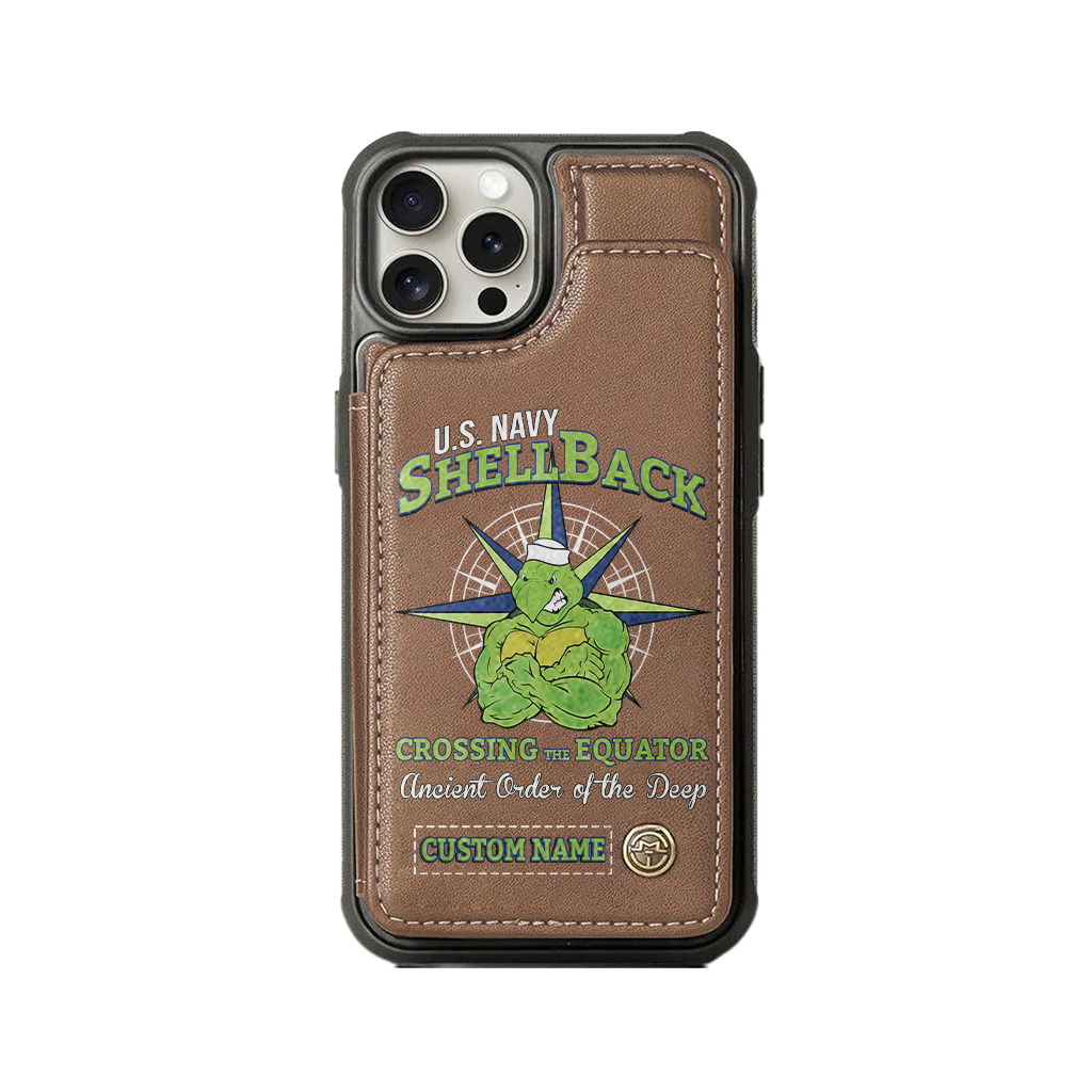 Personalizable Shellback Ancient Order Of The Deep Wallet Phone Case