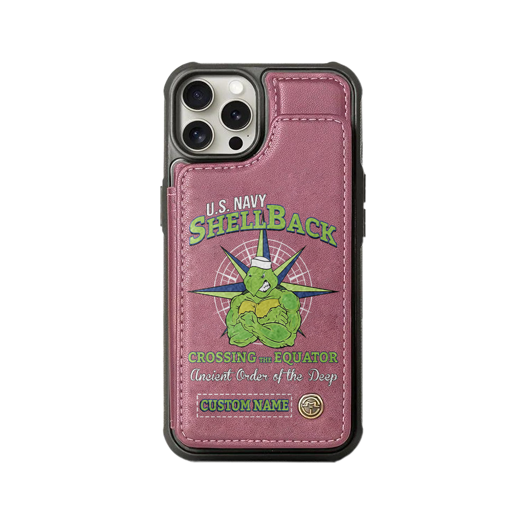 Personalizable Shellback Ancient Order Of The Deep Wallet Phone Case
