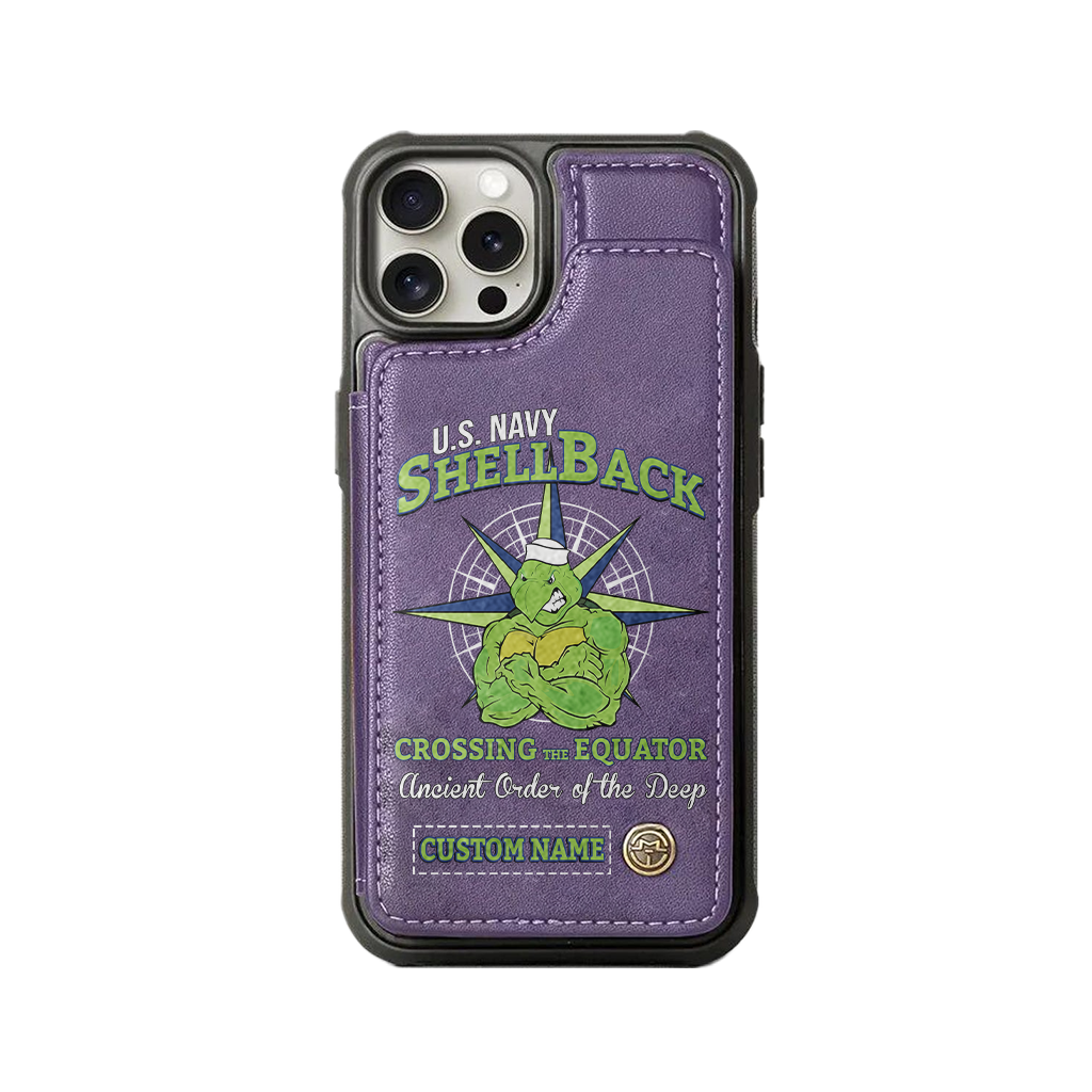 Personalizable Shellback Ancient Order Of The Deep Wallet Phone Case