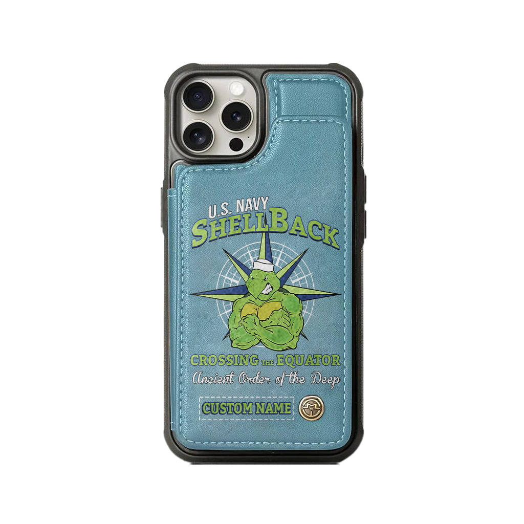 Personalizable Shellback Ancient Order Of The Deep Wallet Phone Case
