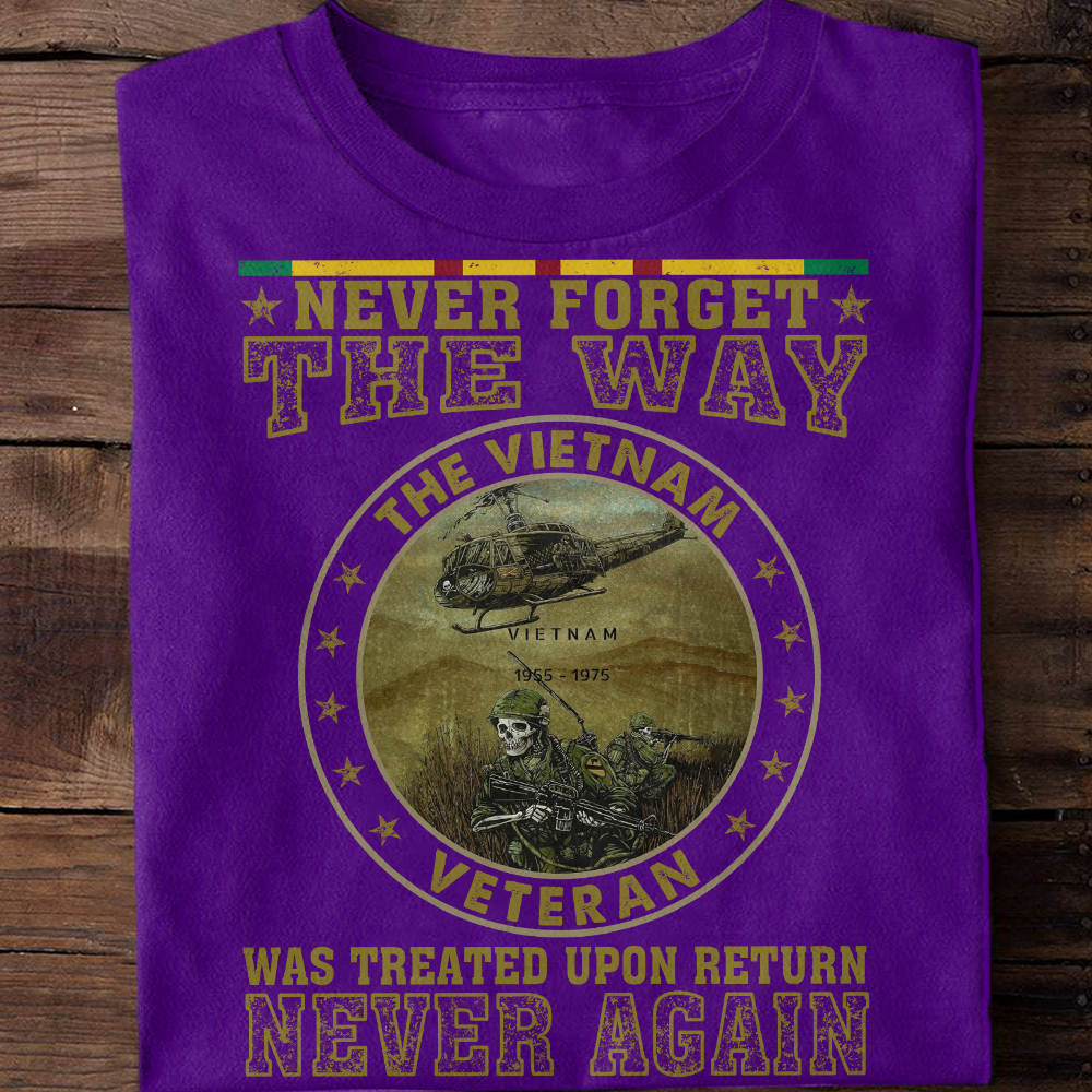 Never Forget the Way The Vietnam Veteran Was Treated Classic T-Shirt