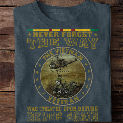 Never Forget the Way The Vietnam Veteran Was Treated Classic T-Shirt