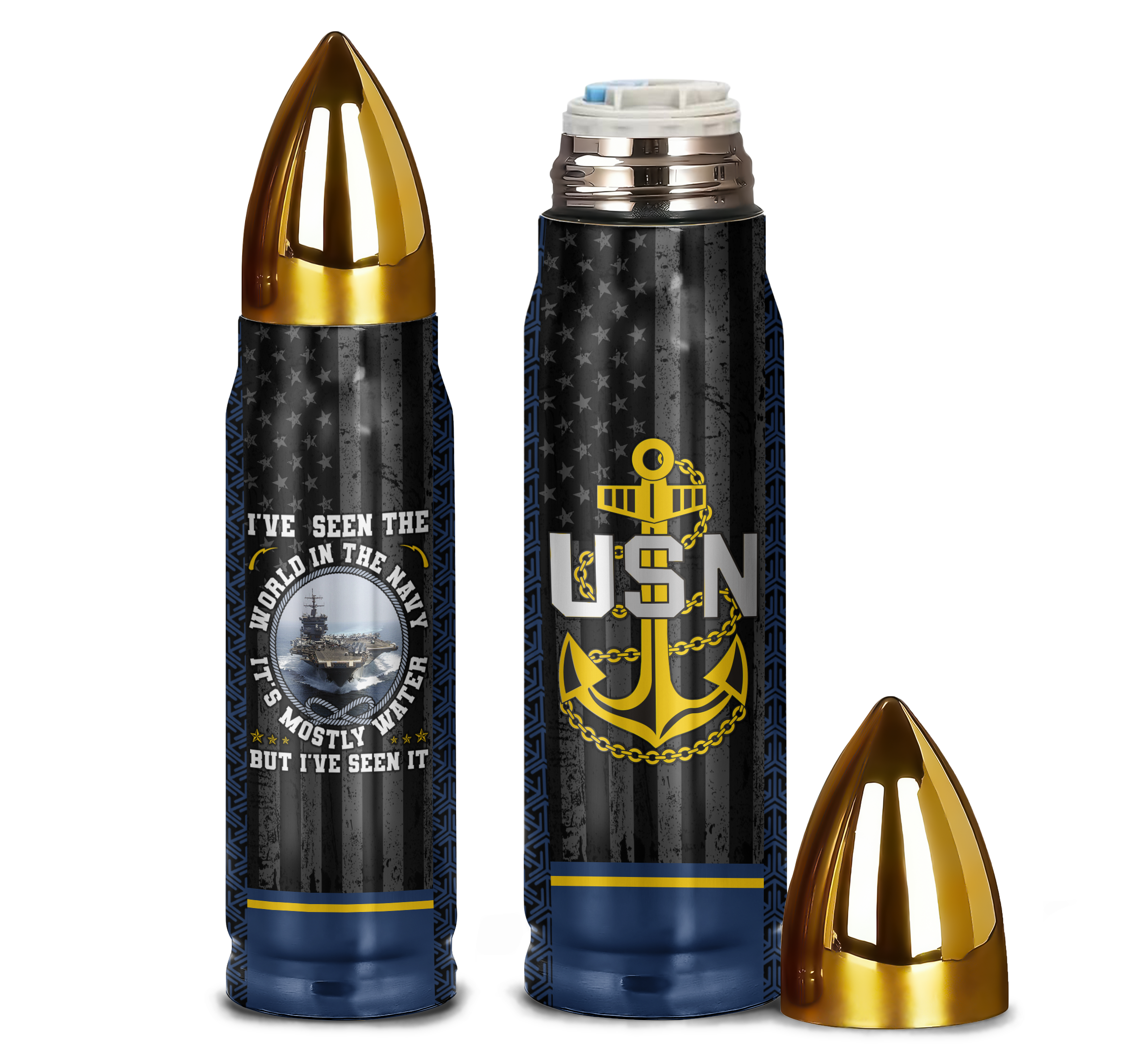 I Have Seen The World In The Navy Bullet Tumbler