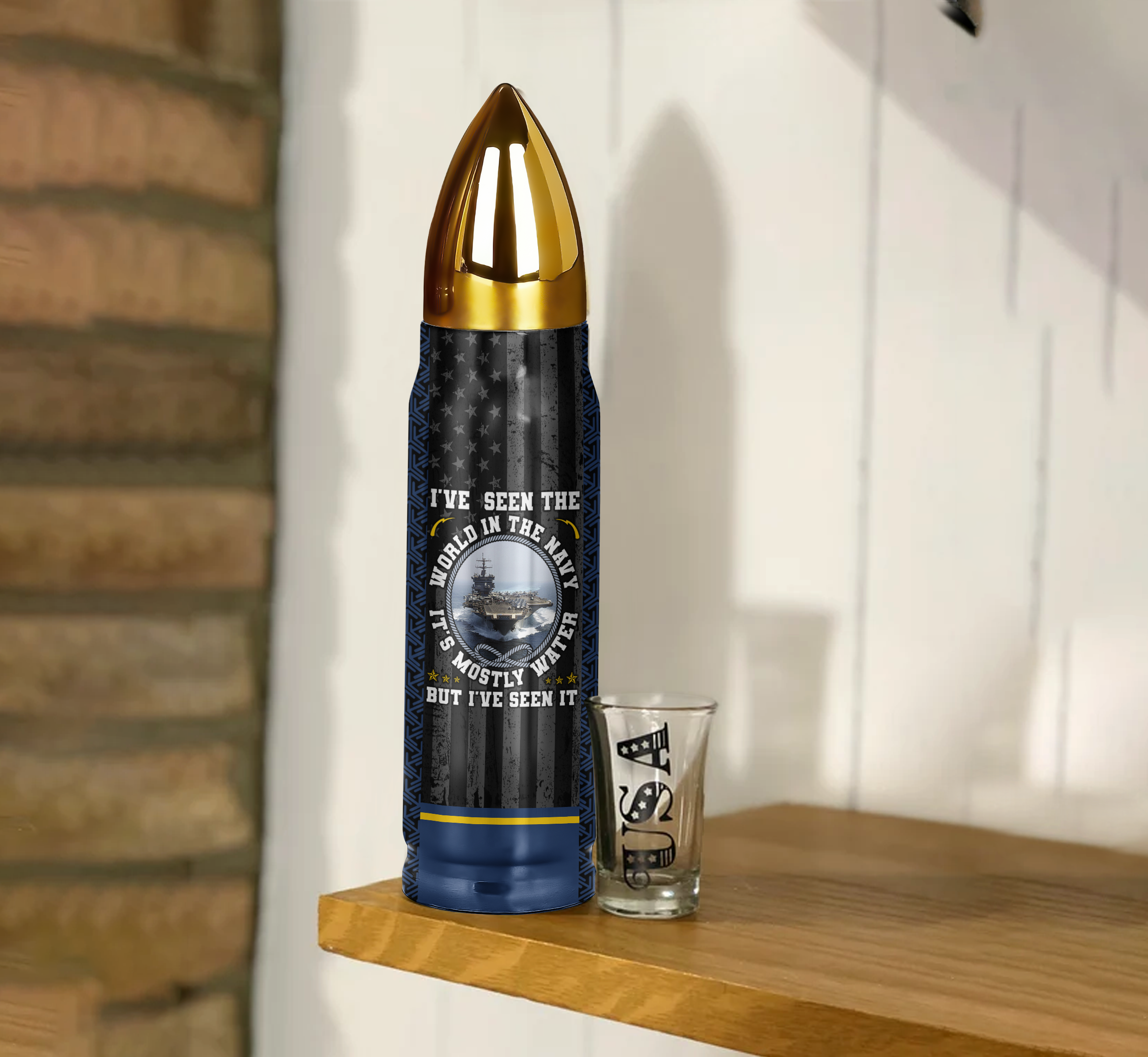 I Have Seen The World In The Navy Bullet Tumbler