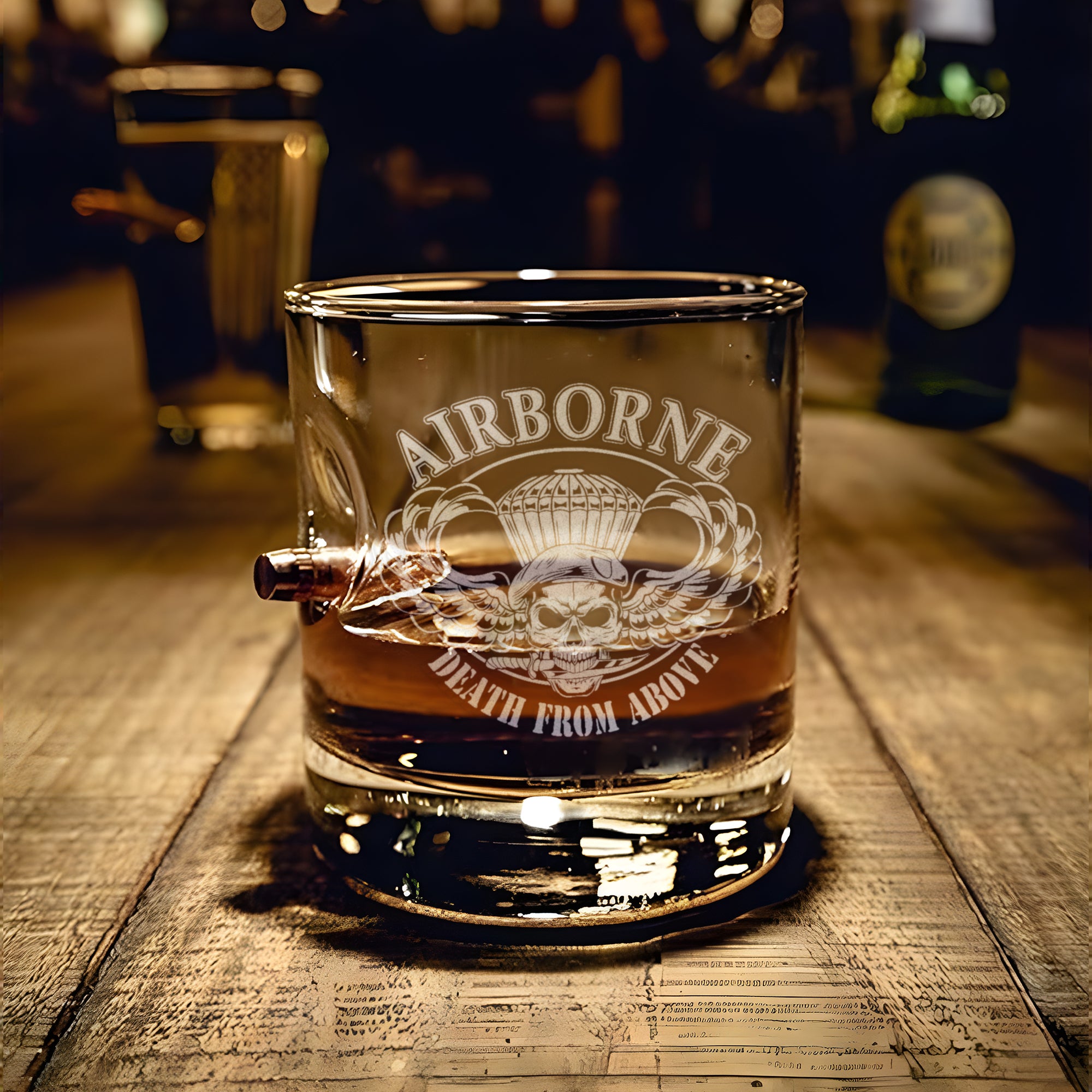 Airborne Death From Above Bullet Whiskey Glass