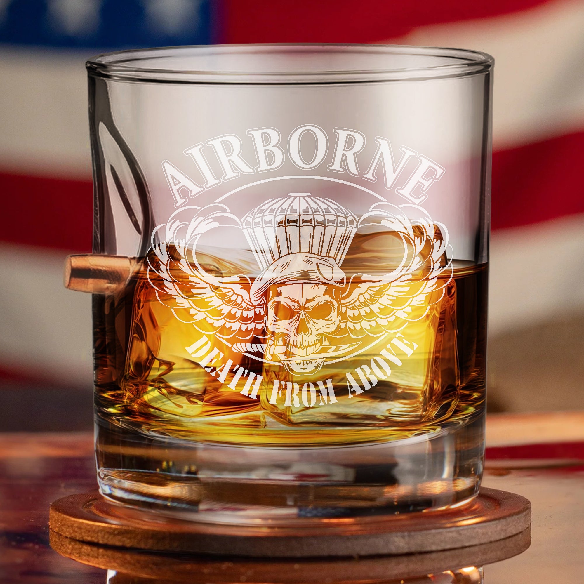 Airborne Death From Above Bullet Whiskey Glass