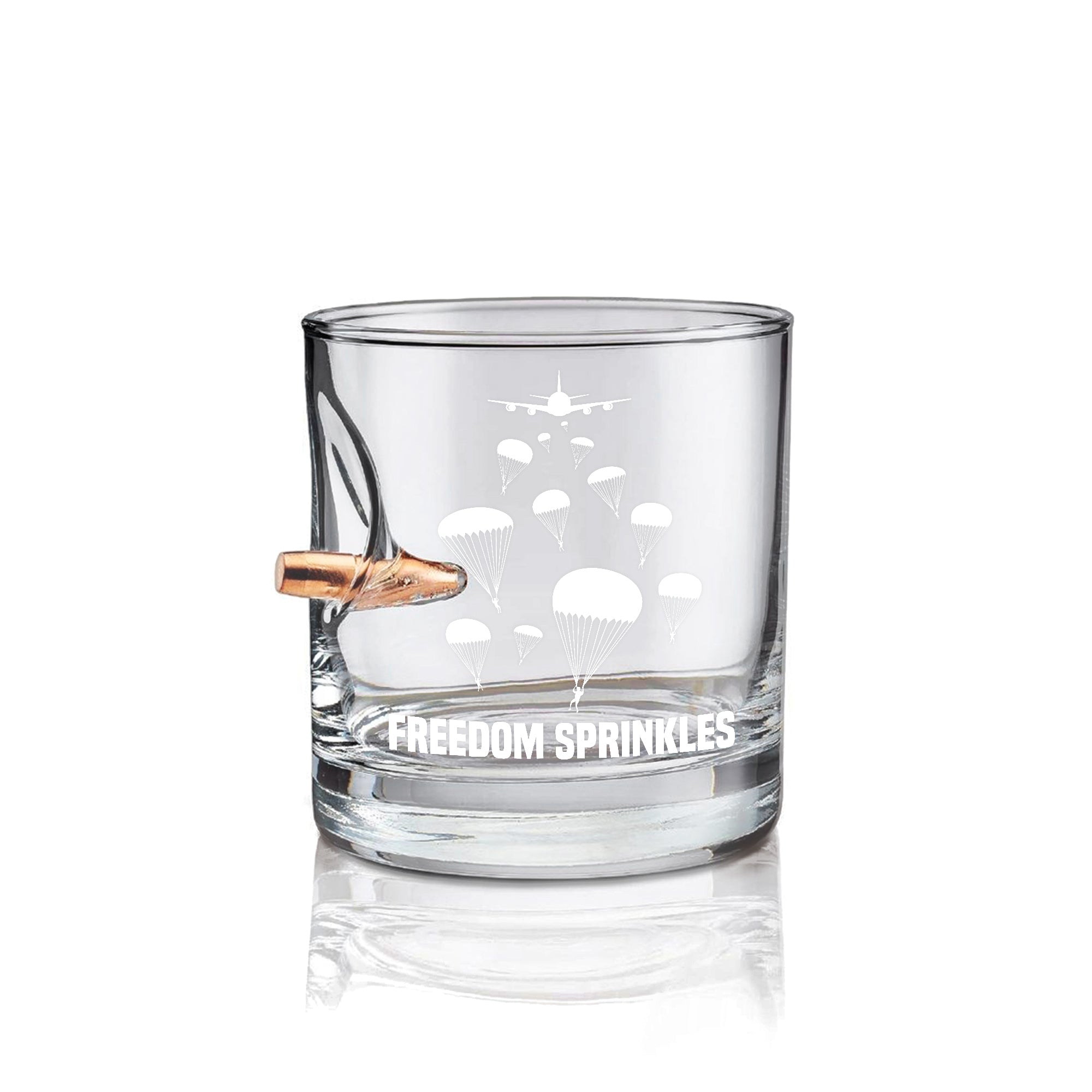 Airborne Freedom Sprinkles Bullet Whiskey Glass