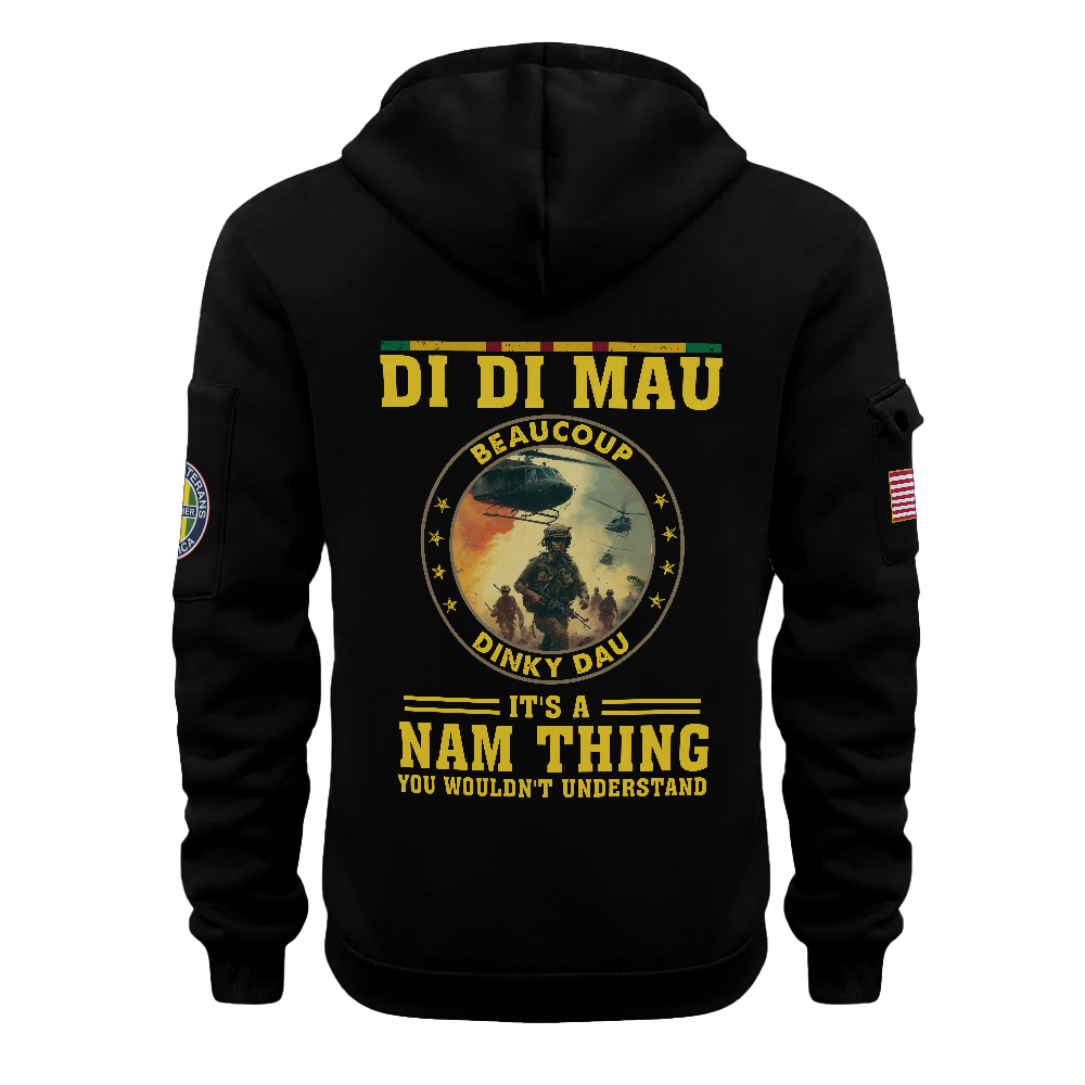 Vietnam Veteran Di Di Mau Quarter Zip Hoodie