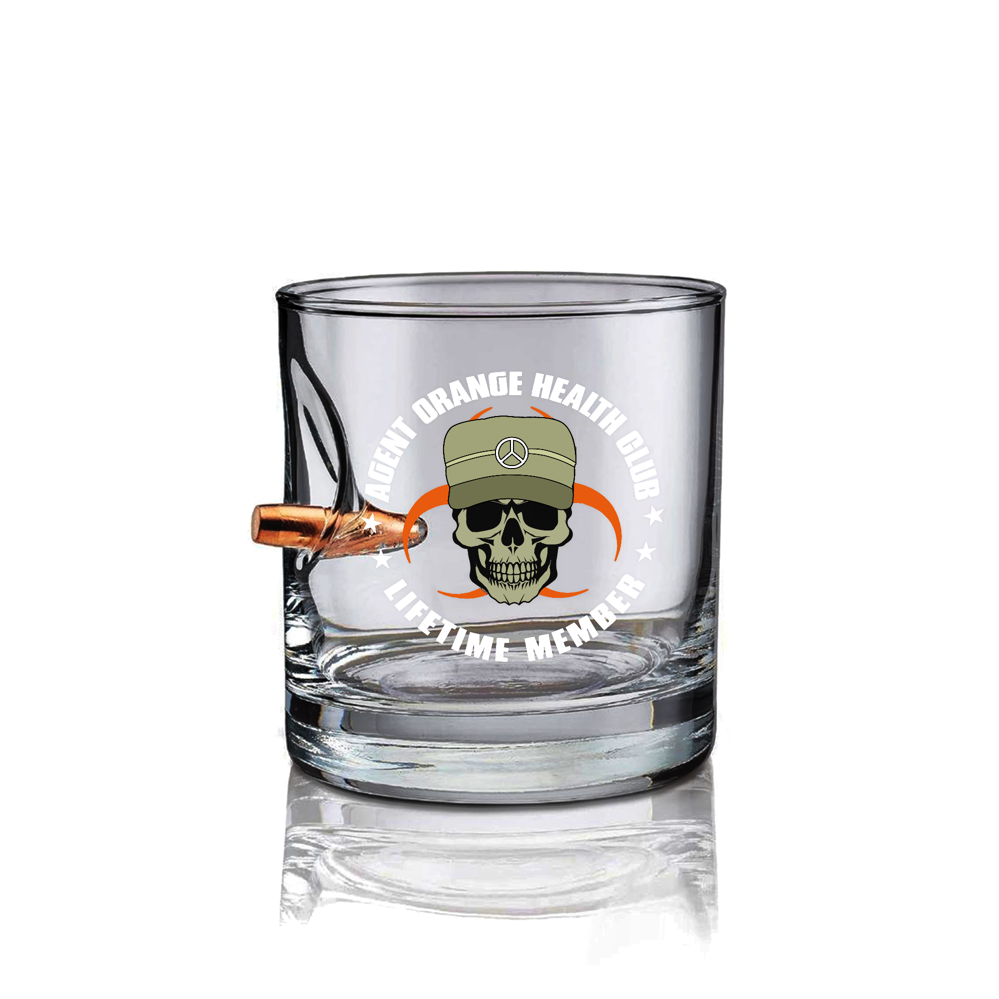 Vietnam Veteran Agent Orange Health Club  Bullet Whiskey Glass