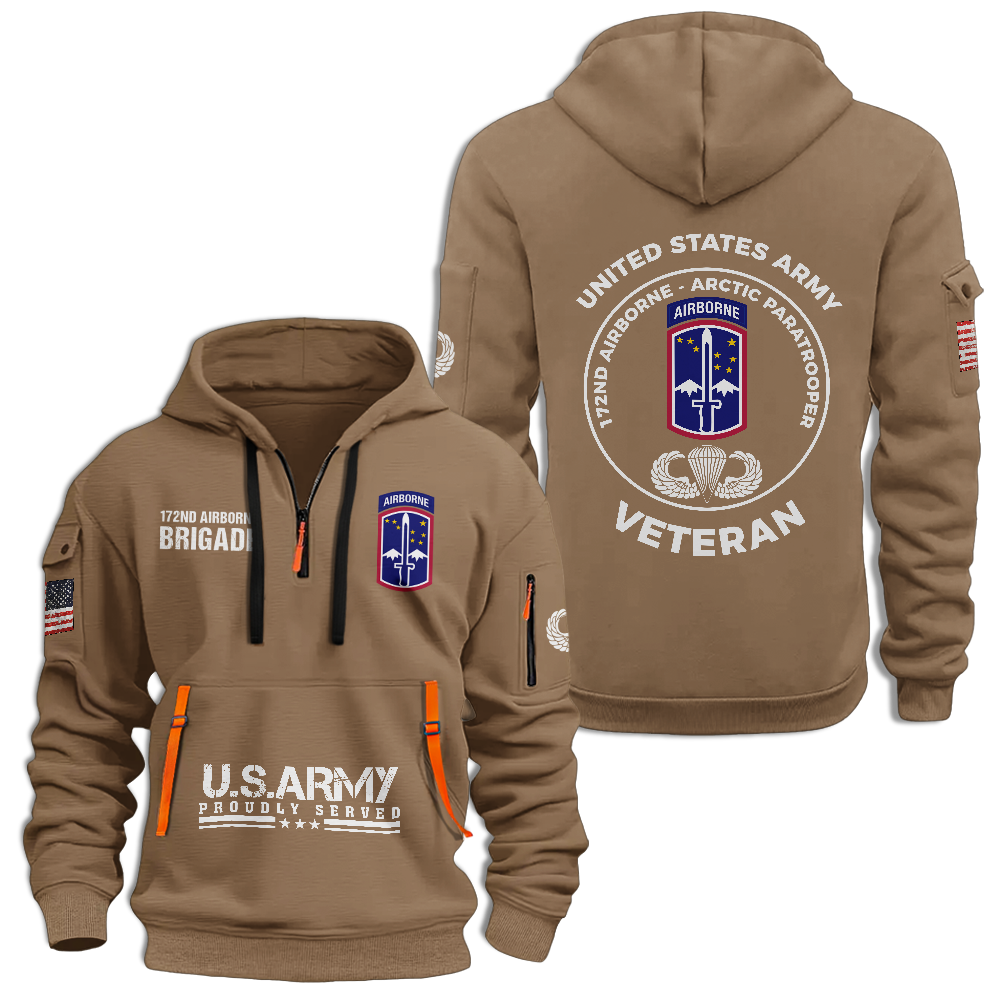 172nd Airborne Brigade Quarter Zip Hoodie