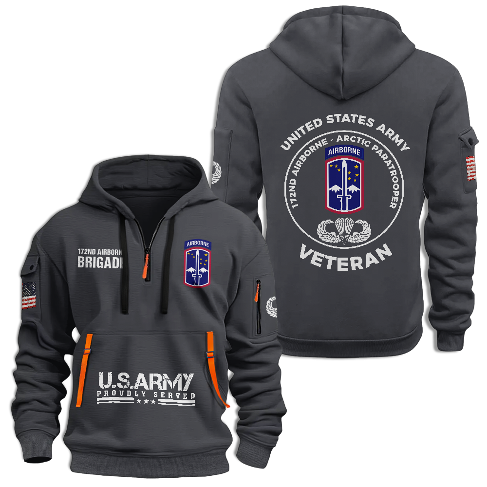 172nd Airborne Brigade Quarter Zip Hoodie