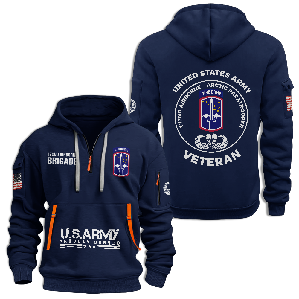 172nd Airborne Brigade Quarter Zip Hoodie