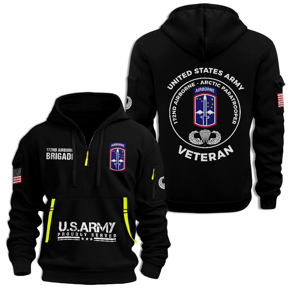 172nd Airborne Brigade Quarter Zip Hoodie