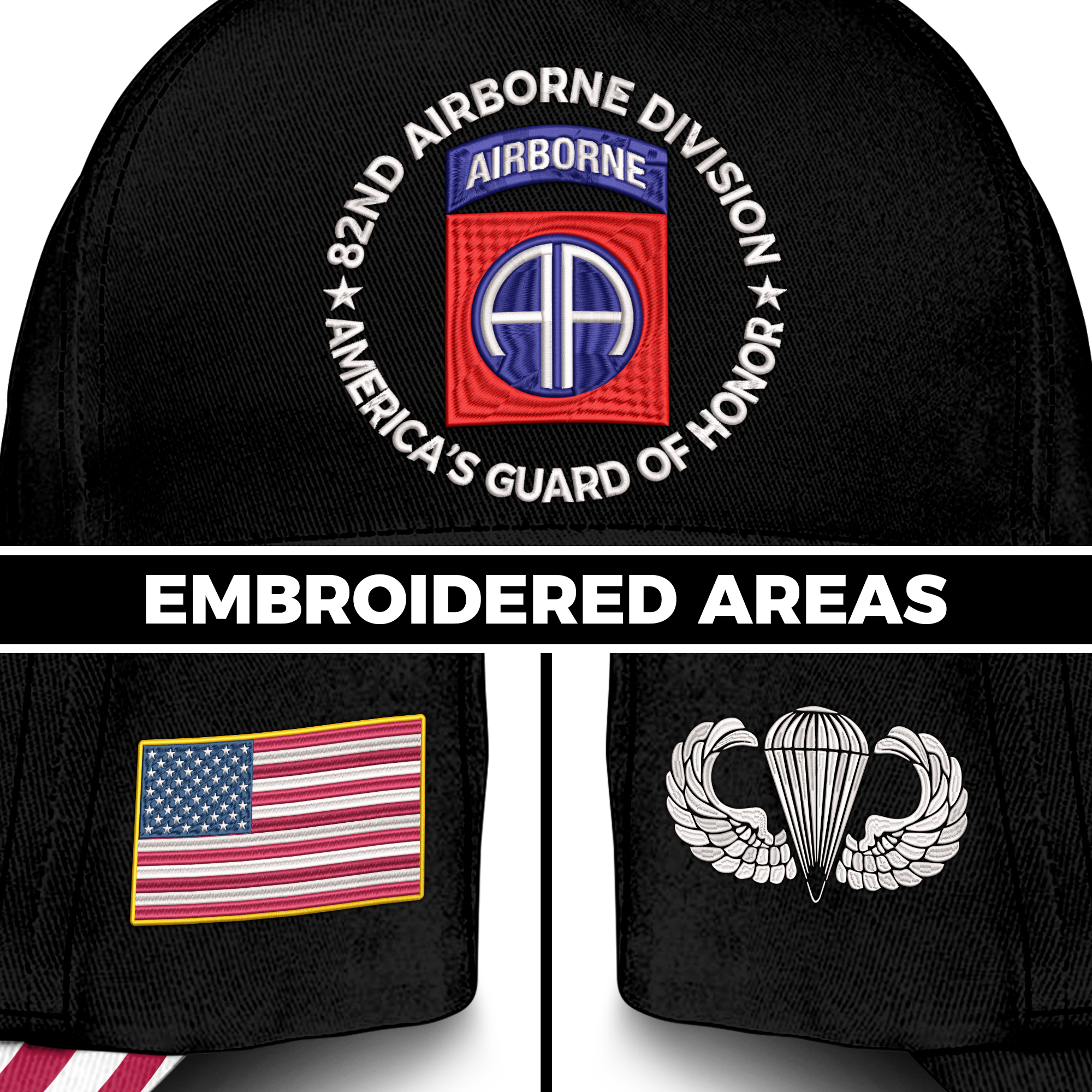 82nd Airborne Division Embroidered & Printed Cap