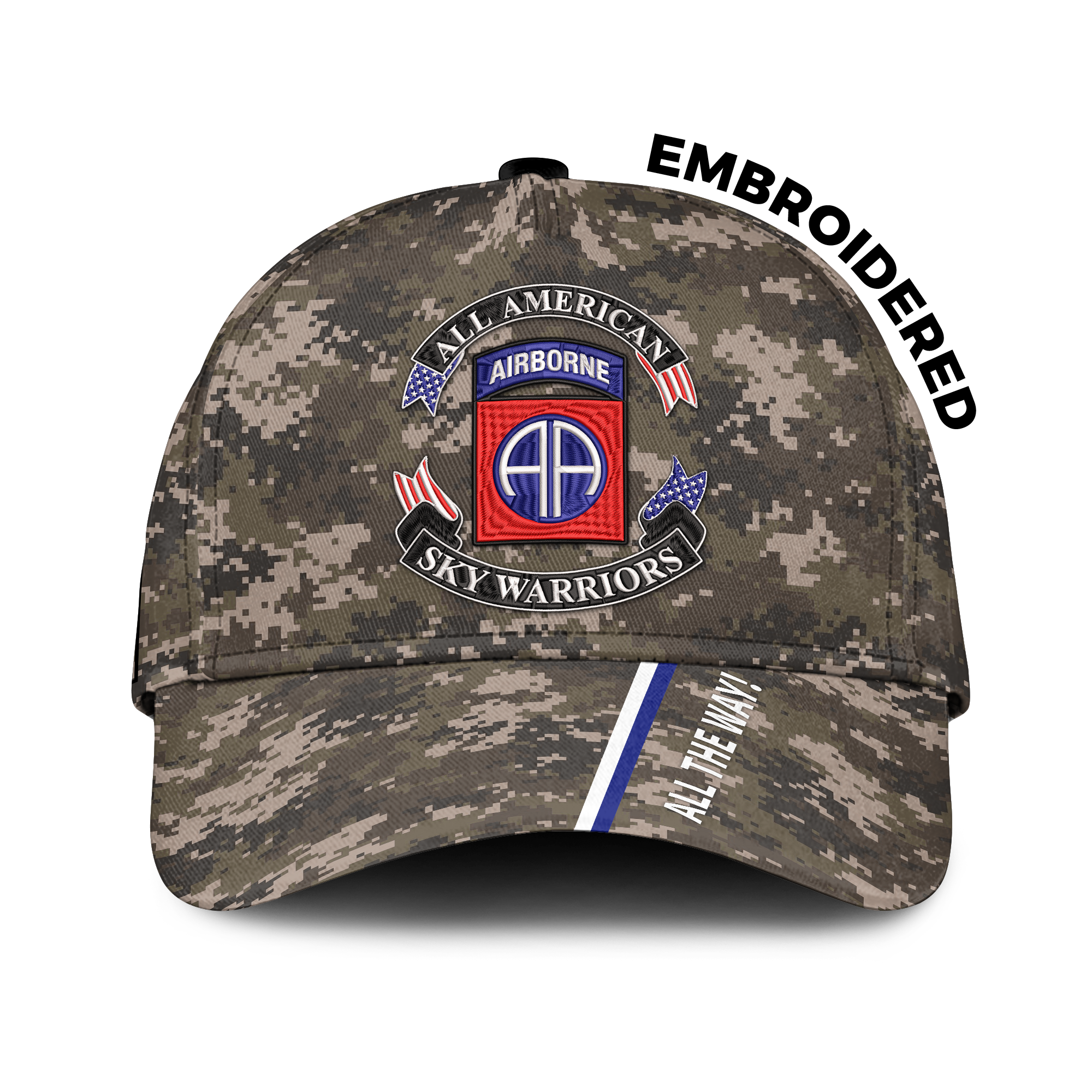 82nd Airborne Division Sky Warrior Embroidered & Printed Cap