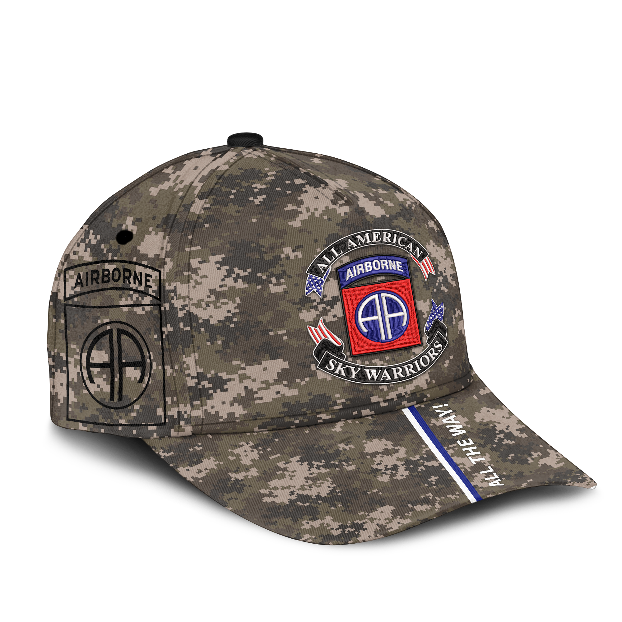 82nd Airborne Division Sky Warrior Embroidered & Printed Cap