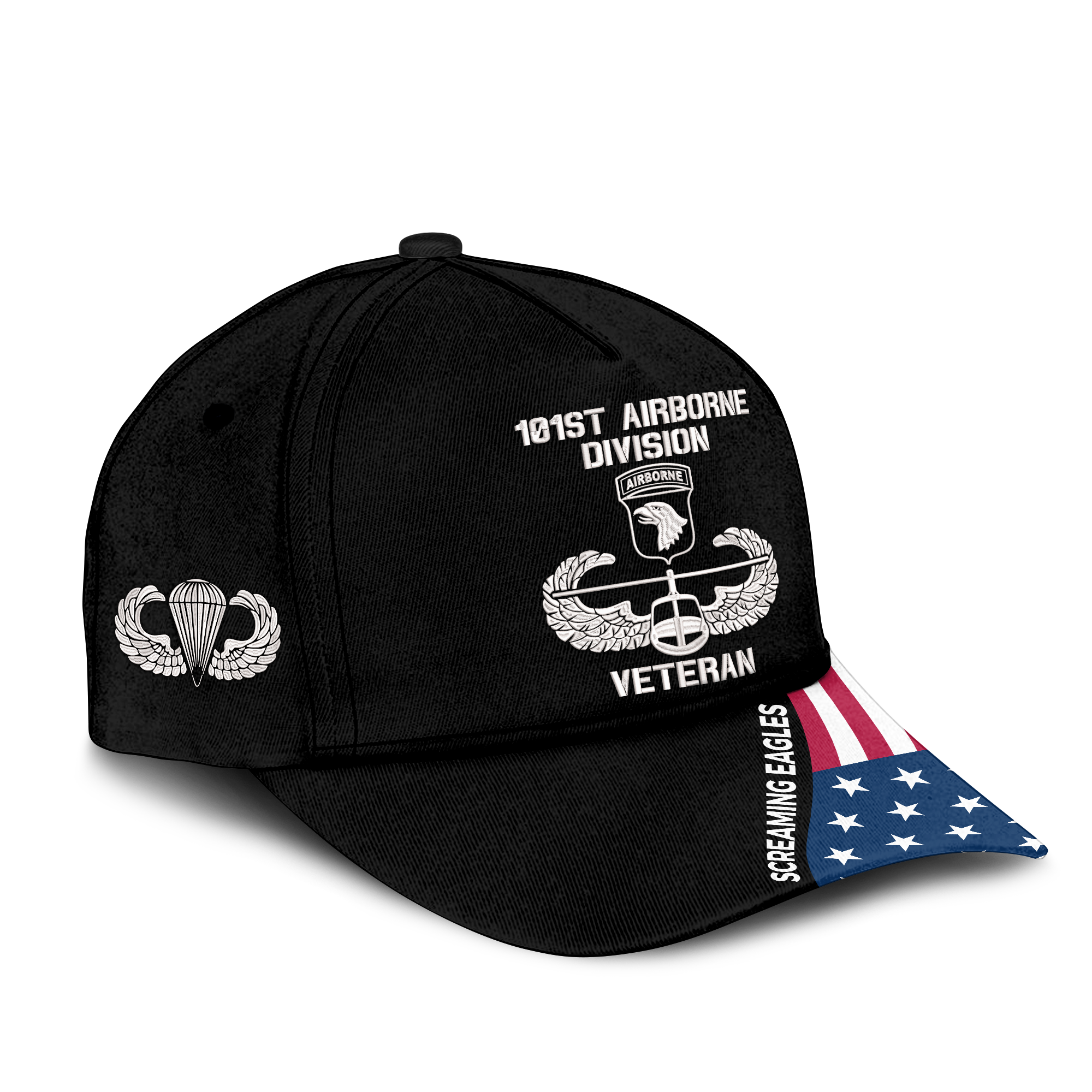 101st Airborne Division Veteran Embroidered & Printed Cap