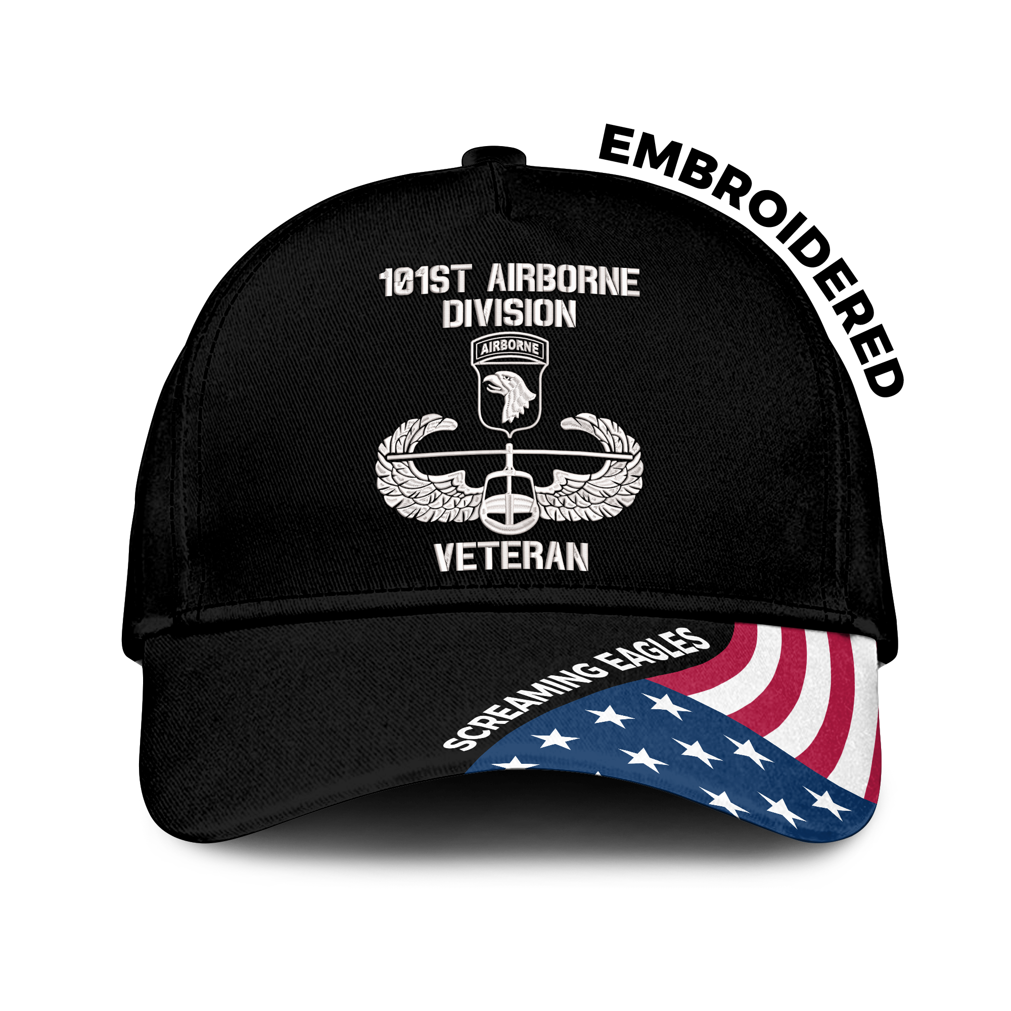 101st Airborne Division Veteran Embroidered & Printed Cap