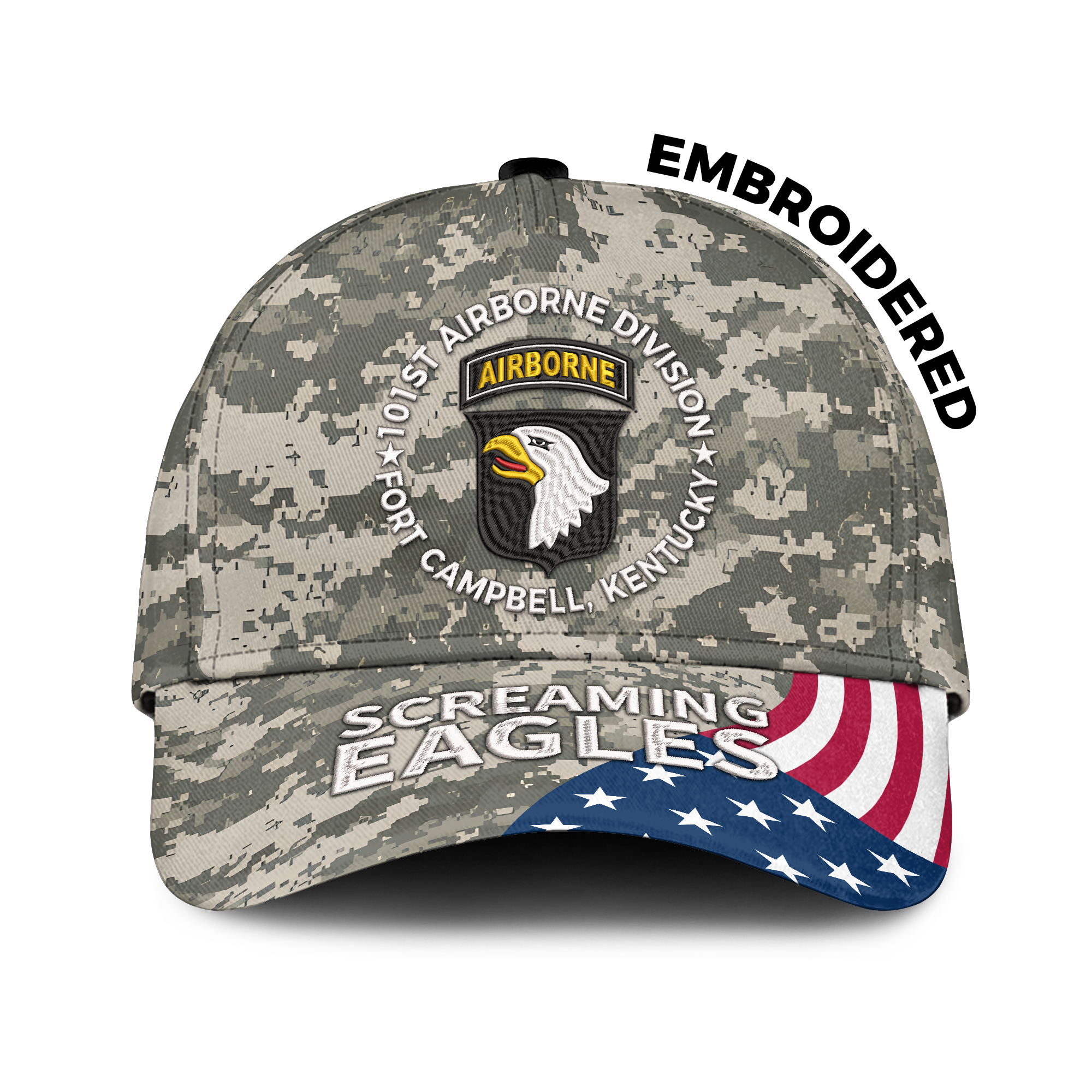 101st Airborne Division Fort Campbell Embroidered & Printed Cap