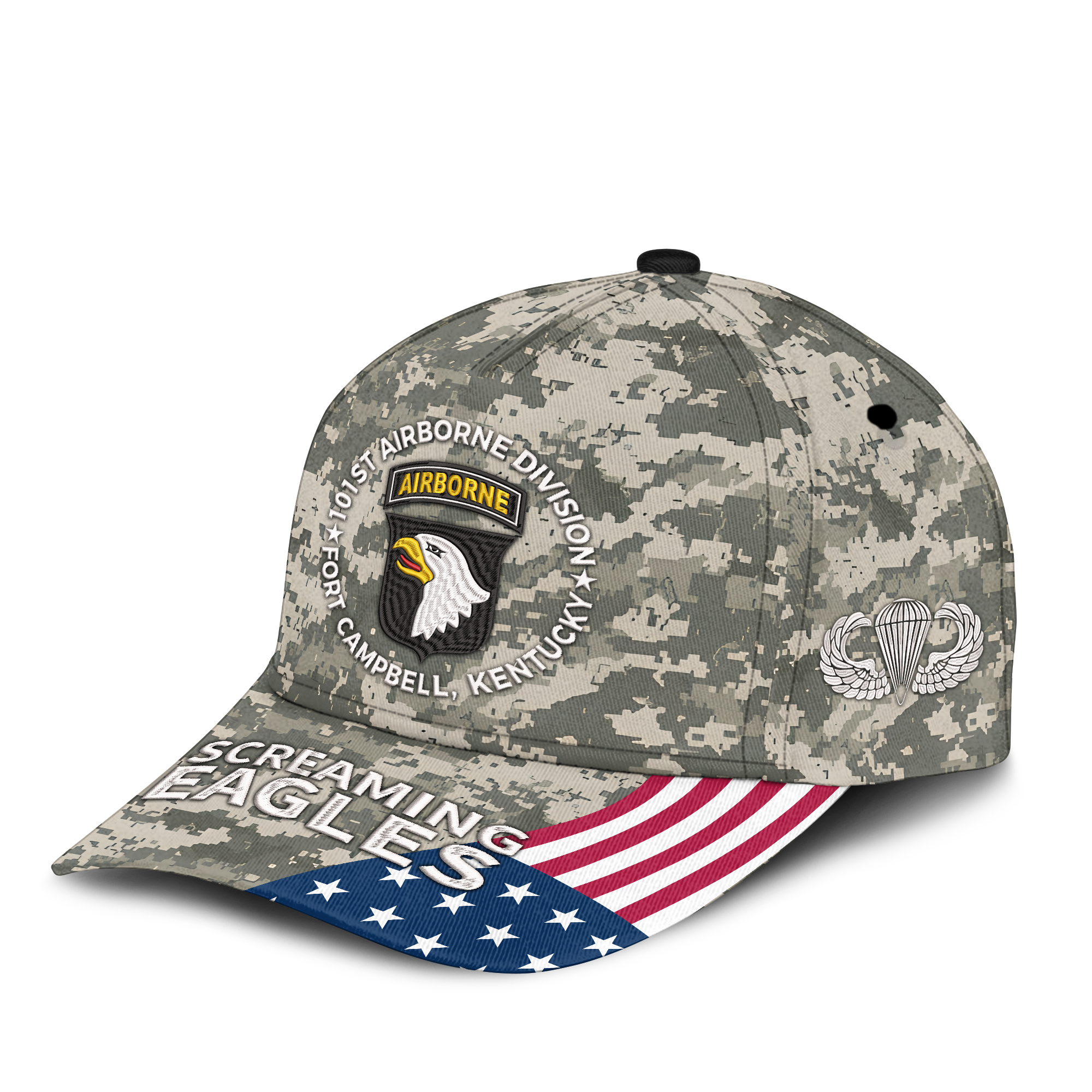 101st Airborne Division Fort Campbell Embroidered & Printed Cap