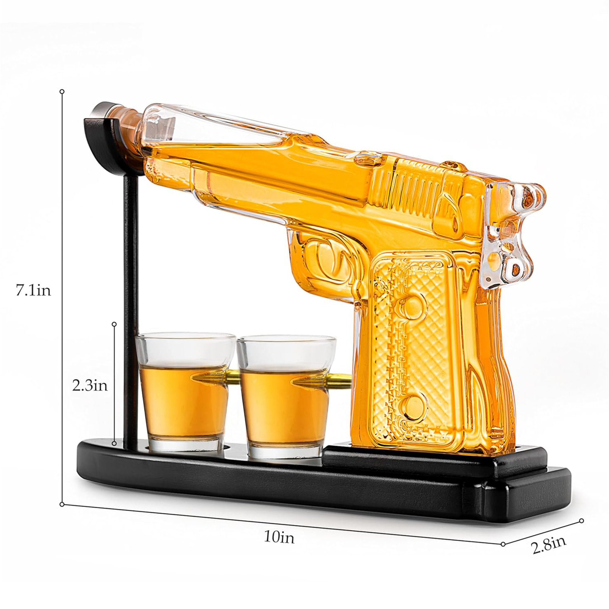 101st Airborne Veteran Pistol Whiskey Decanter Set