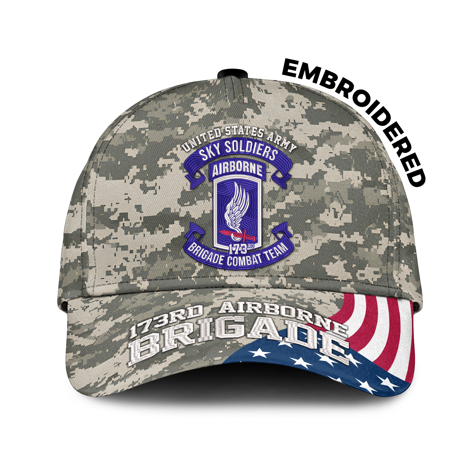 173rd Airborne Brigade Sky Soldiers Embroidered & Printed Cap