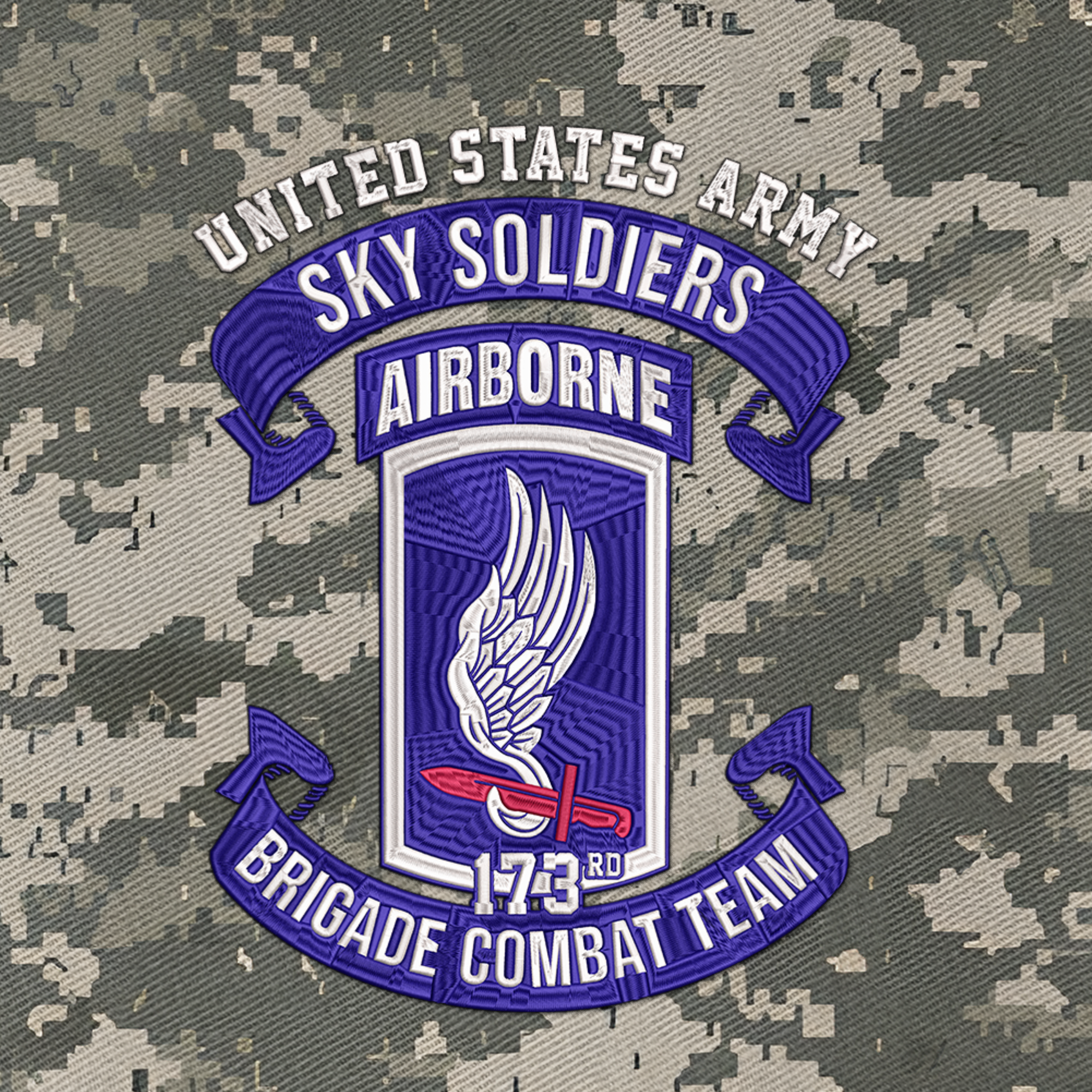 173rd Airborne Brigade Sky Soldiers Embroidered & Printed Cap