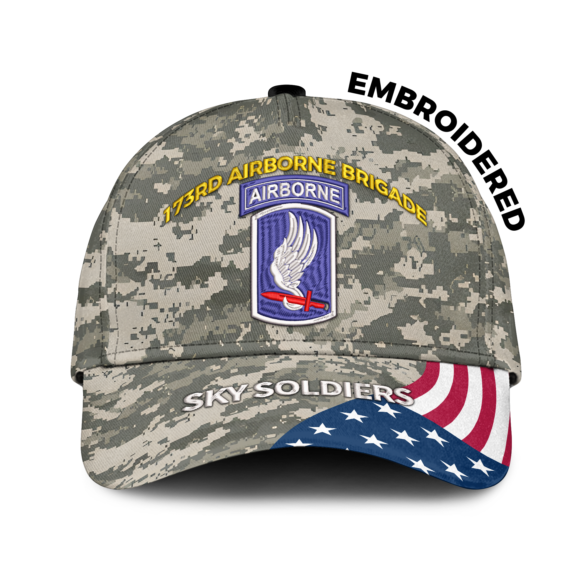 173rd Airborne Brigade Sky Soldiers Embroidered & Printed Cap