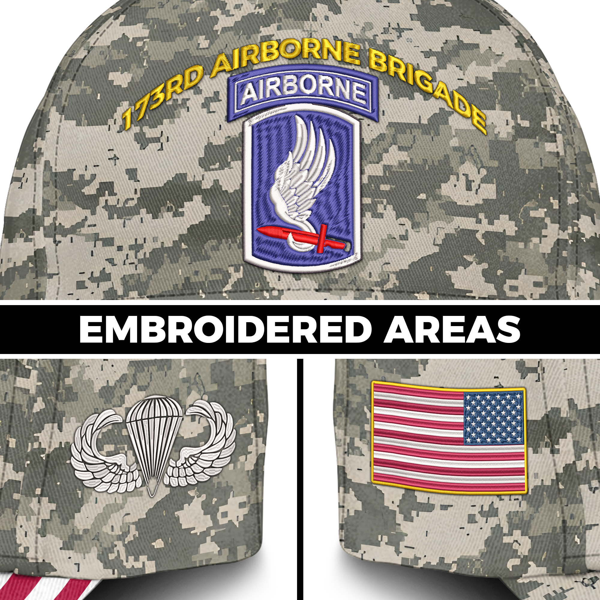 173rd Airborne Brigade Sky Soldiers Embroidered & Printed Cap