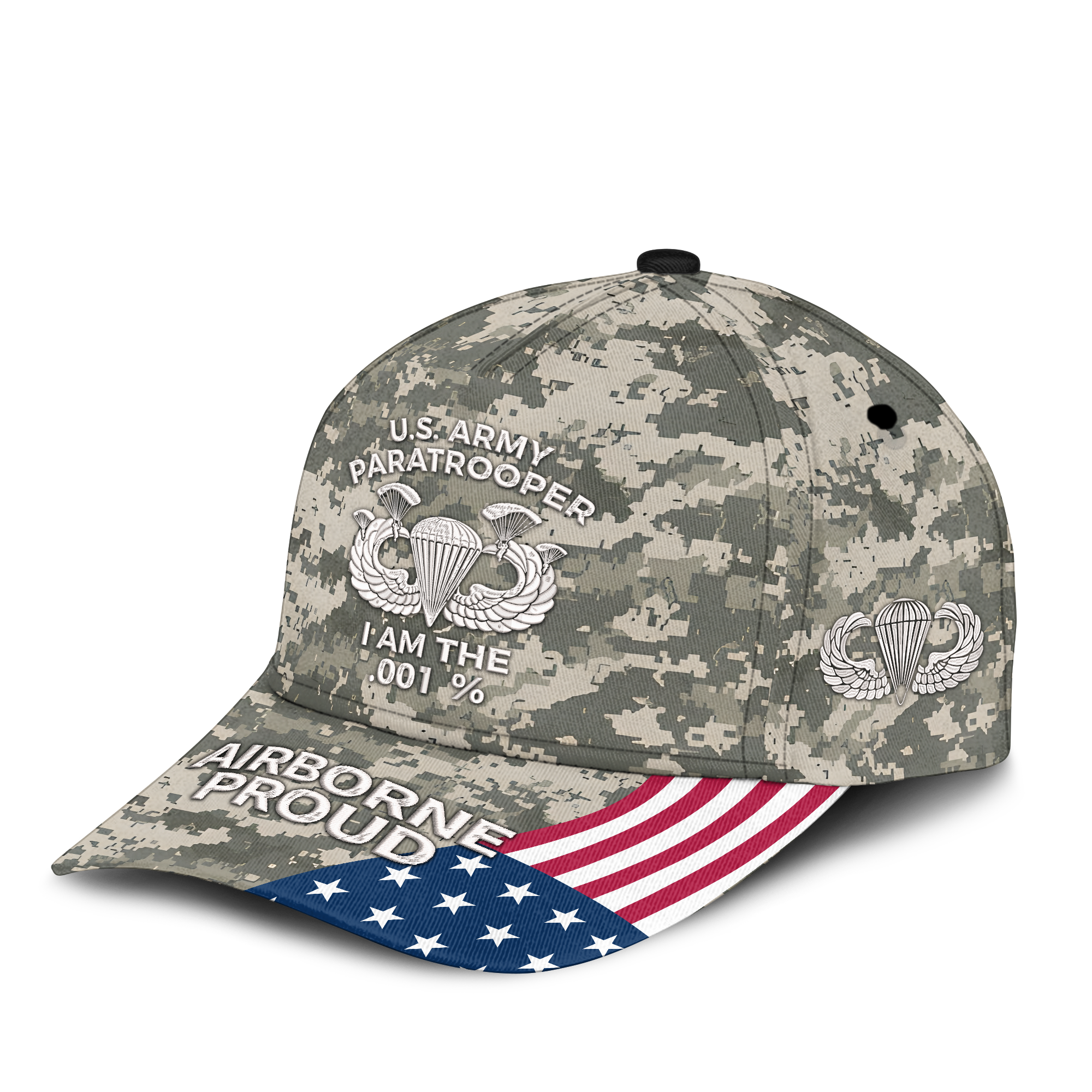 Army Paratrooper Airborne Proud Embroidered & Printed Cap