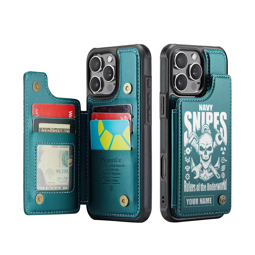 Personalizable Navy Snipes Wallet Phone Case