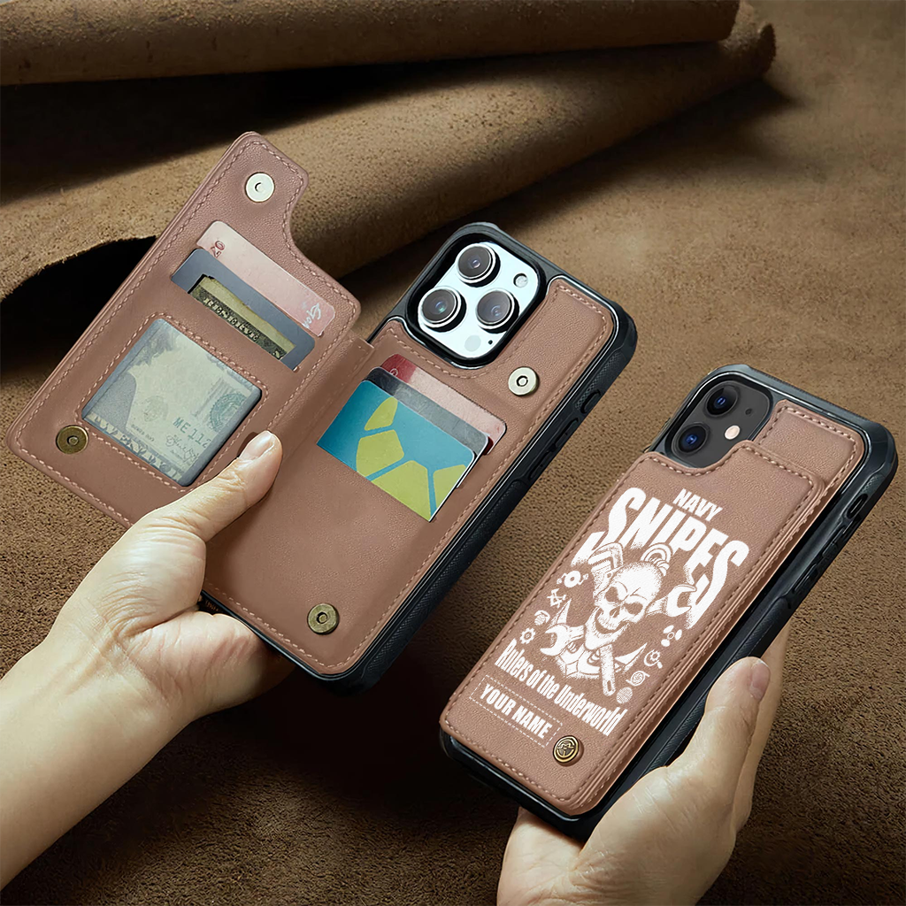 Personalizable Navy Snipes Wallet Phone Case