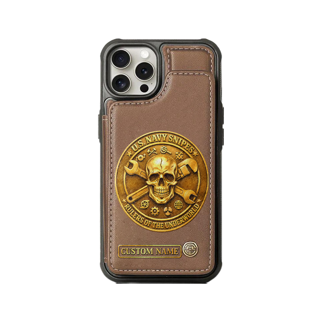 Personalizable Navy Snipes Wallet Phone Case