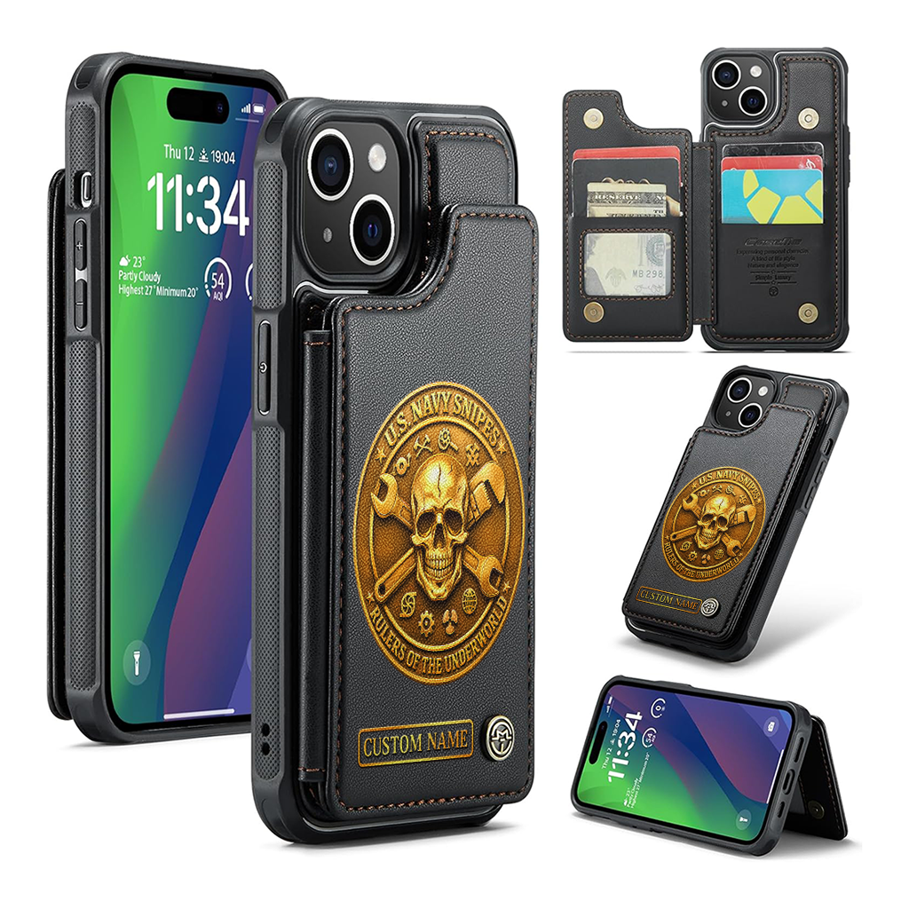 Personalizable Navy Snipes Wallet Phone Case