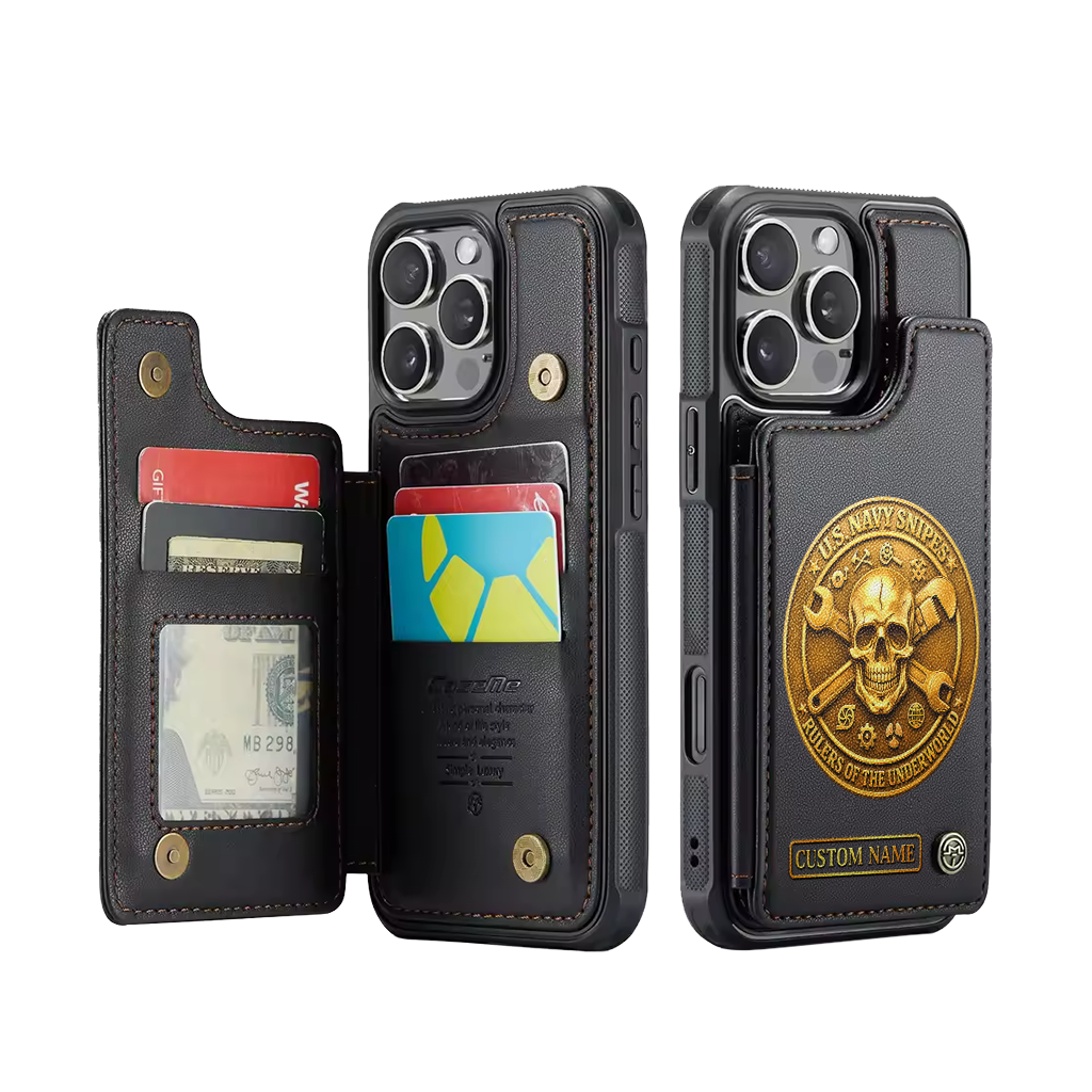 Personalizable Navy Snipes Wallet Phone Case