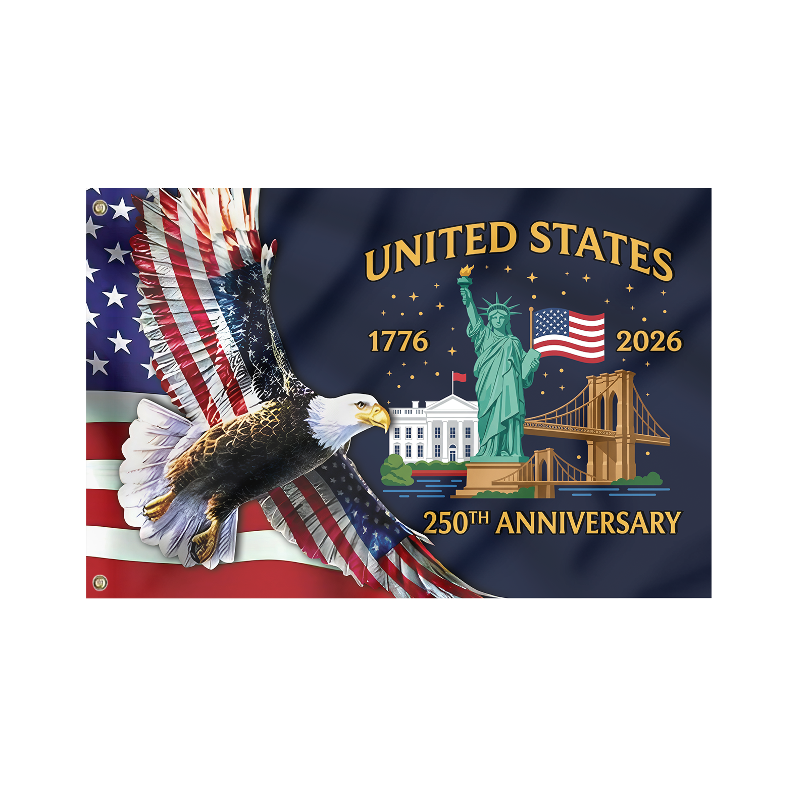 America 250 Years House Flag