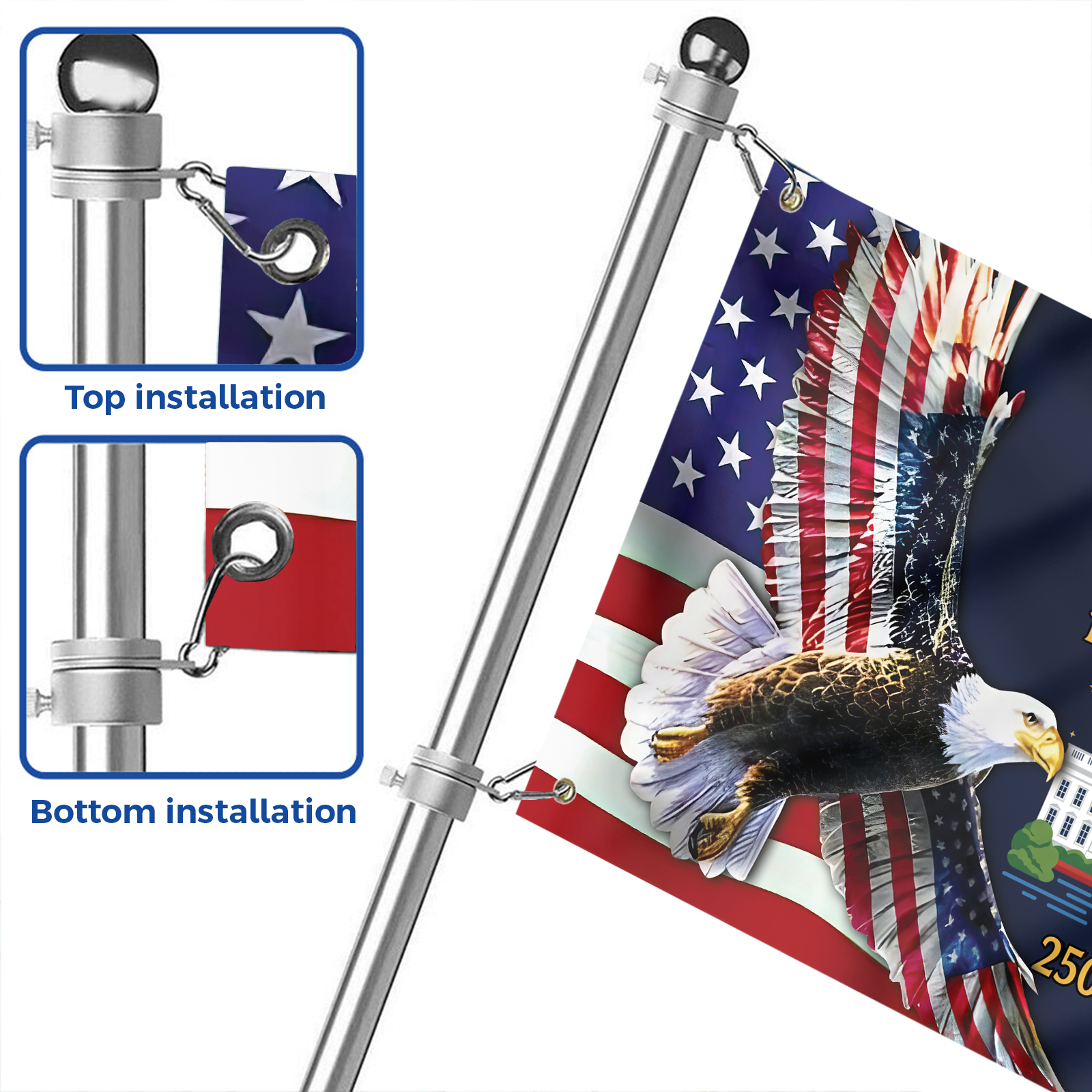 America 250 Years House Flag