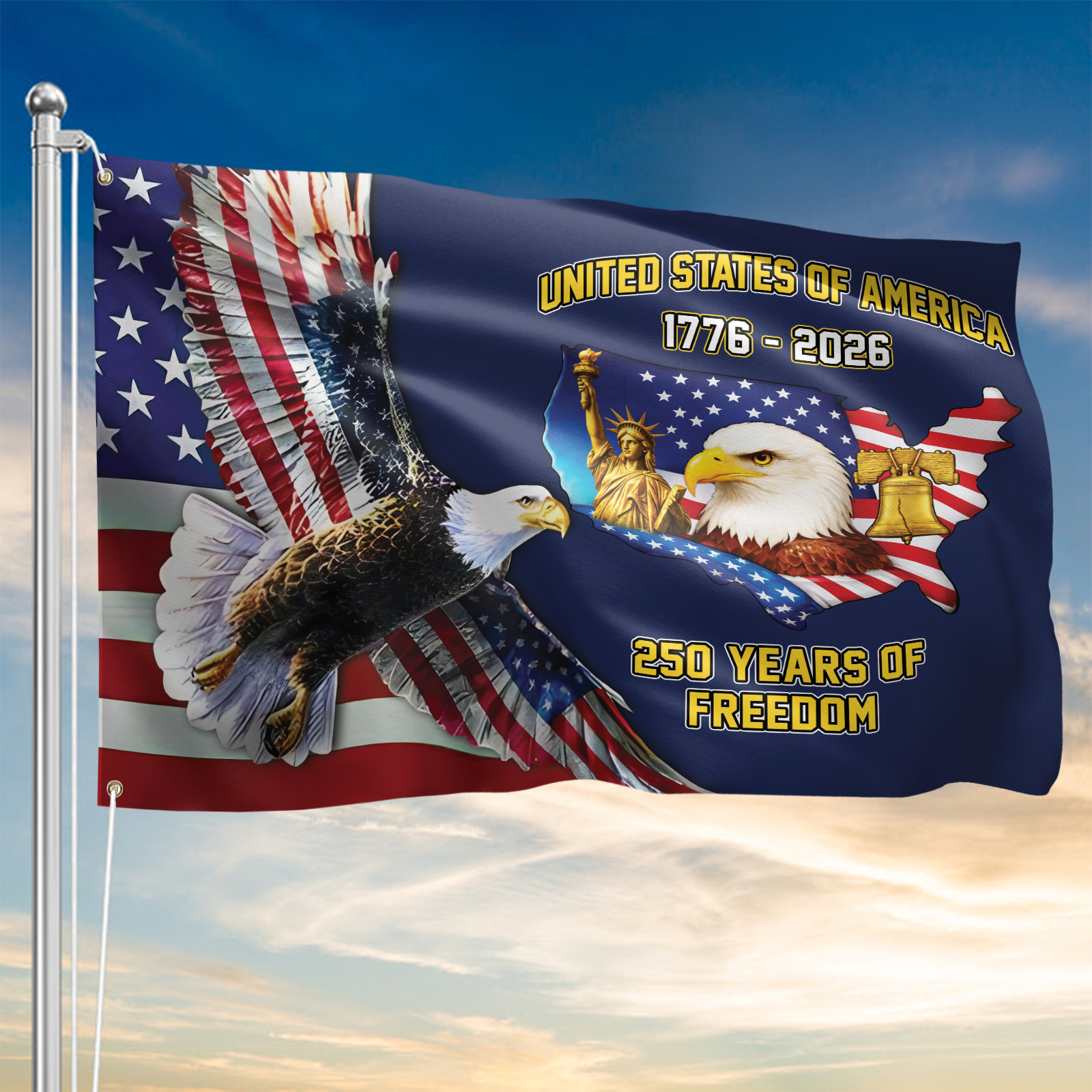 America 250 Years House Flag