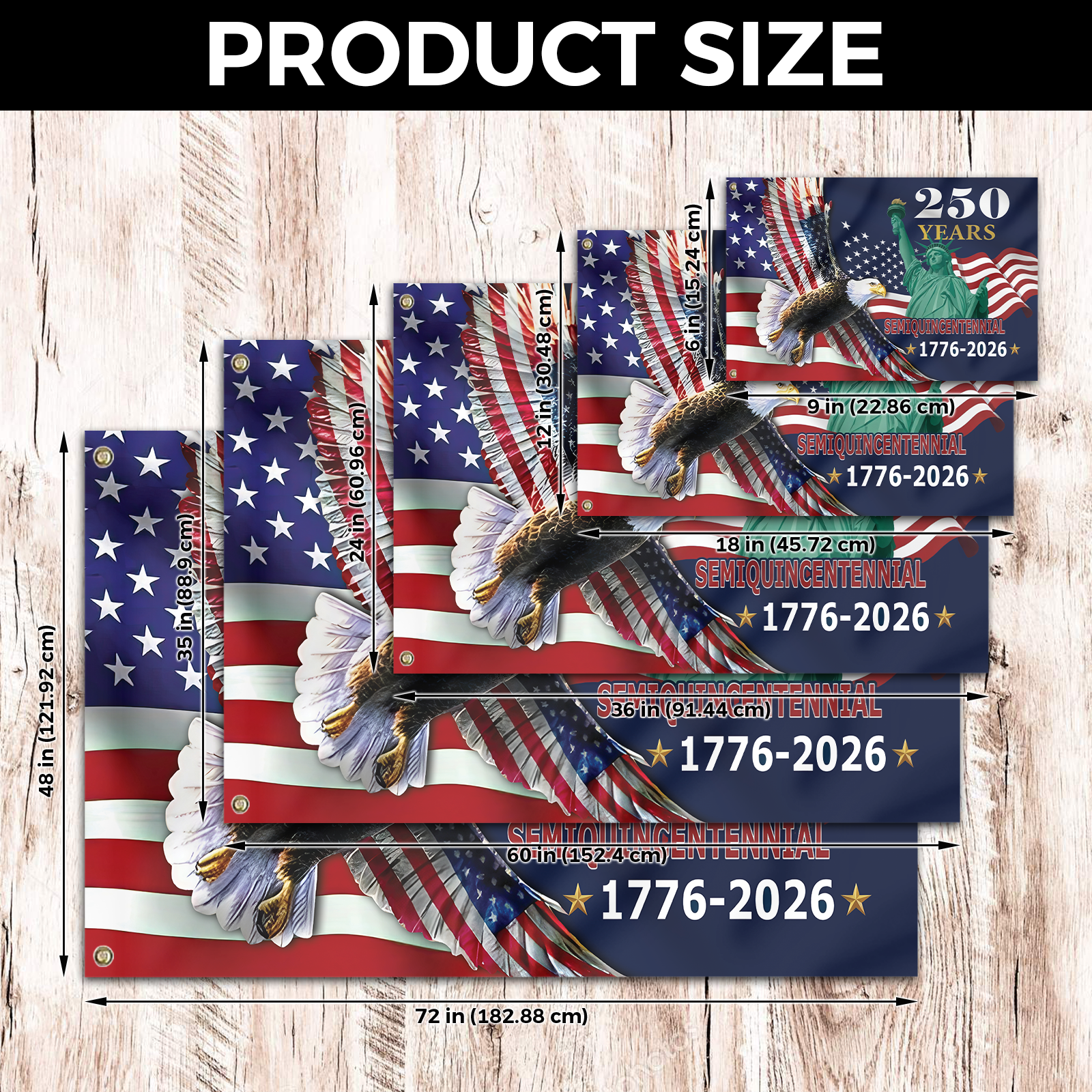 America 250 Years House Flag