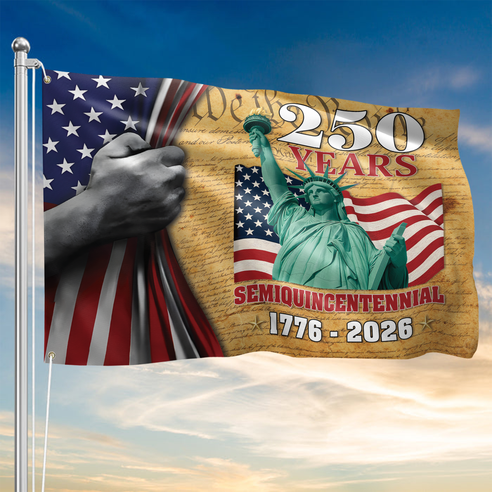 America 250 Years House Flag