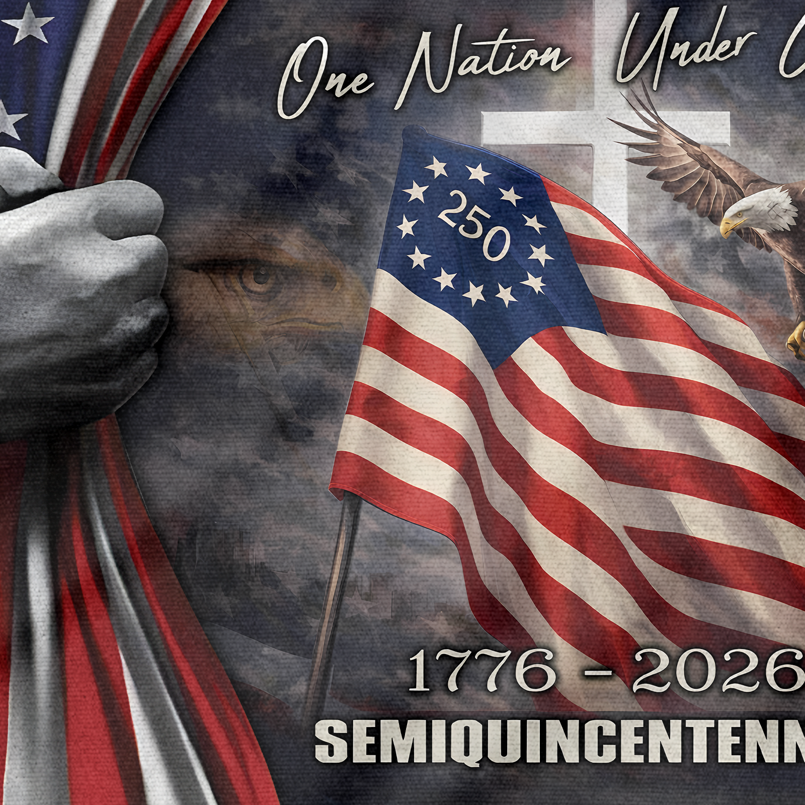 America 250 Years House Flag